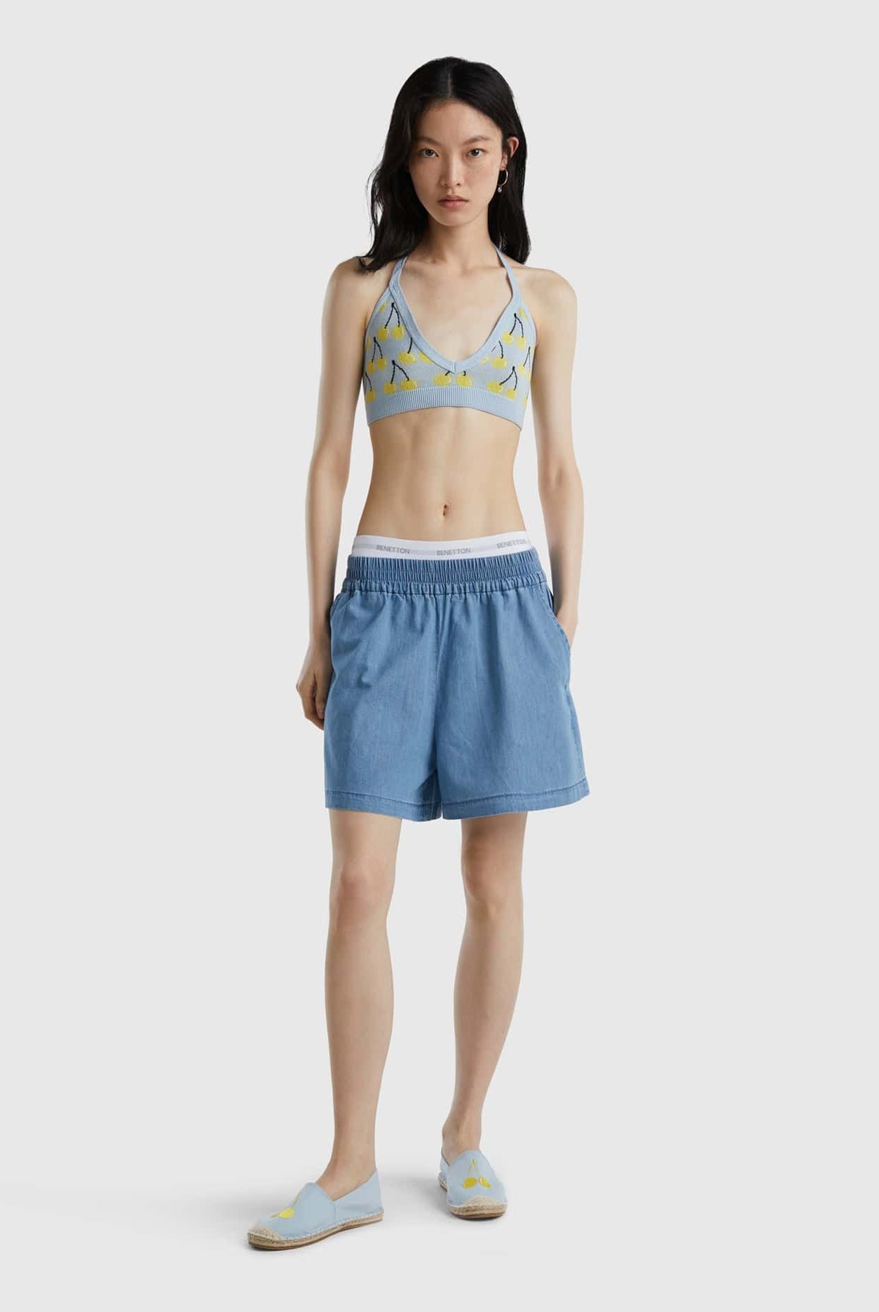 يونايتد كولورز اوف بينيتون شورت من الشامبراي