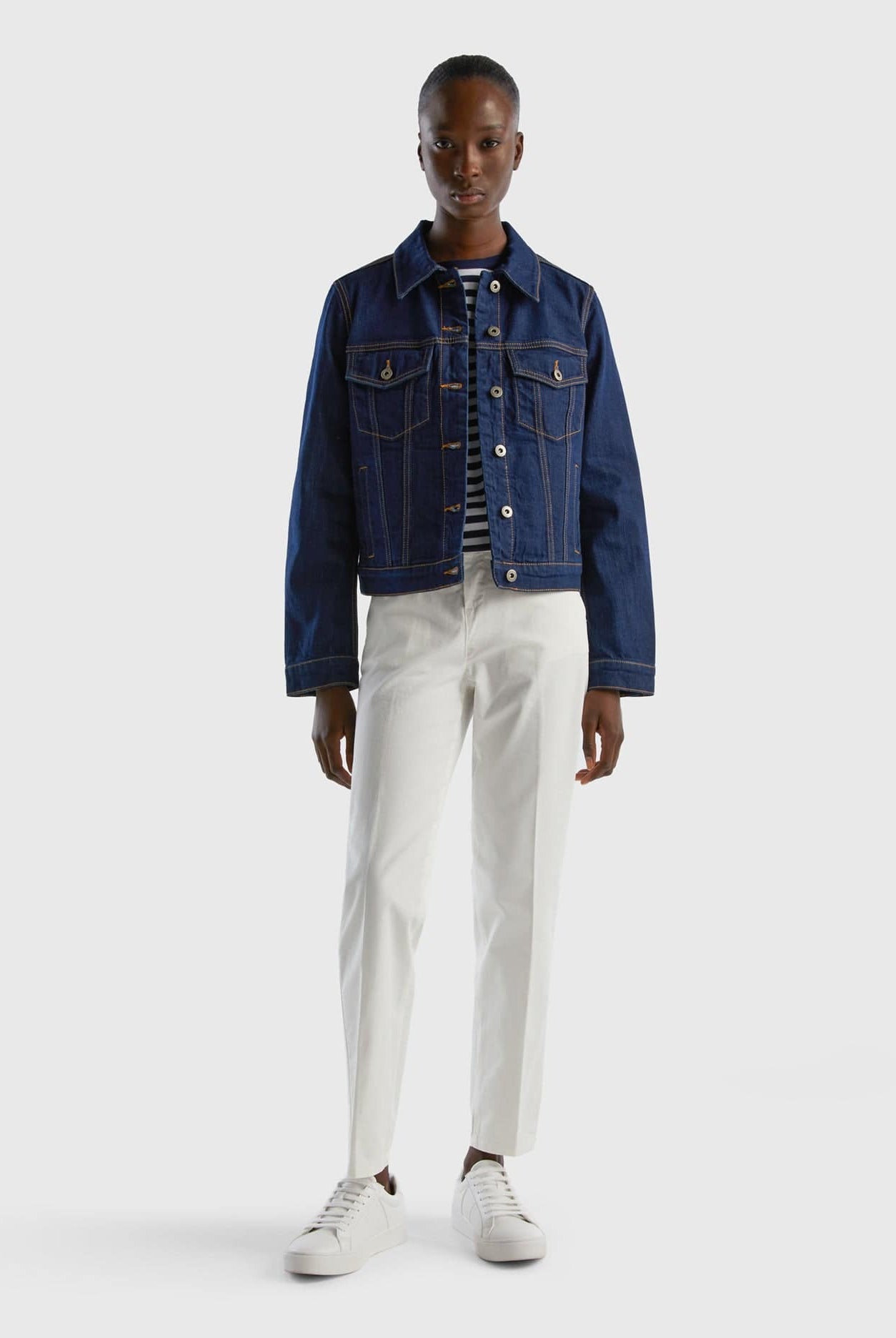 يونايتد كولورز اوف بينيتون بنطلون تشينو نسائي قطن ضيق