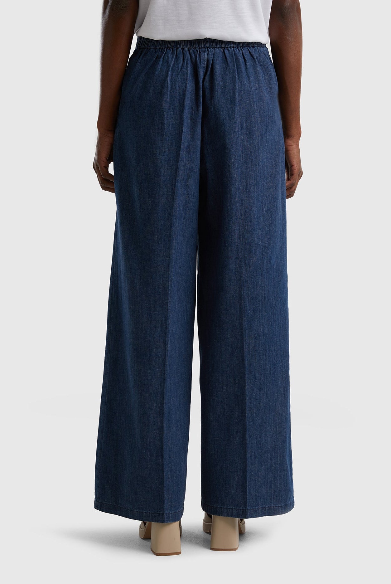 يونايتد كولورز اوف بينيتون بنطلون قطن واسع طويل نسائي