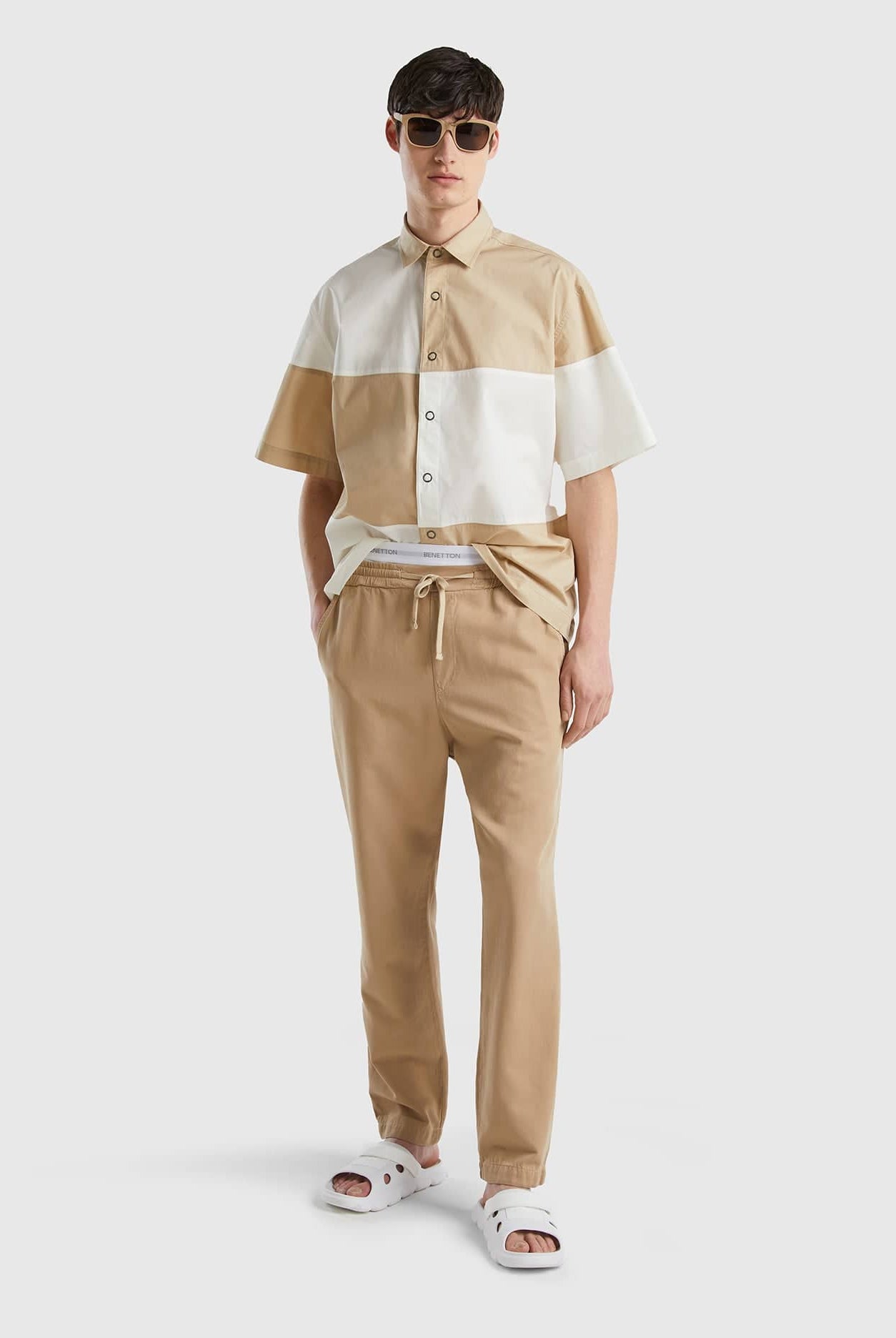 يونايتد كولورز اوف بينيتون بنطلون جوغر شبابي فضفاض بجيوب