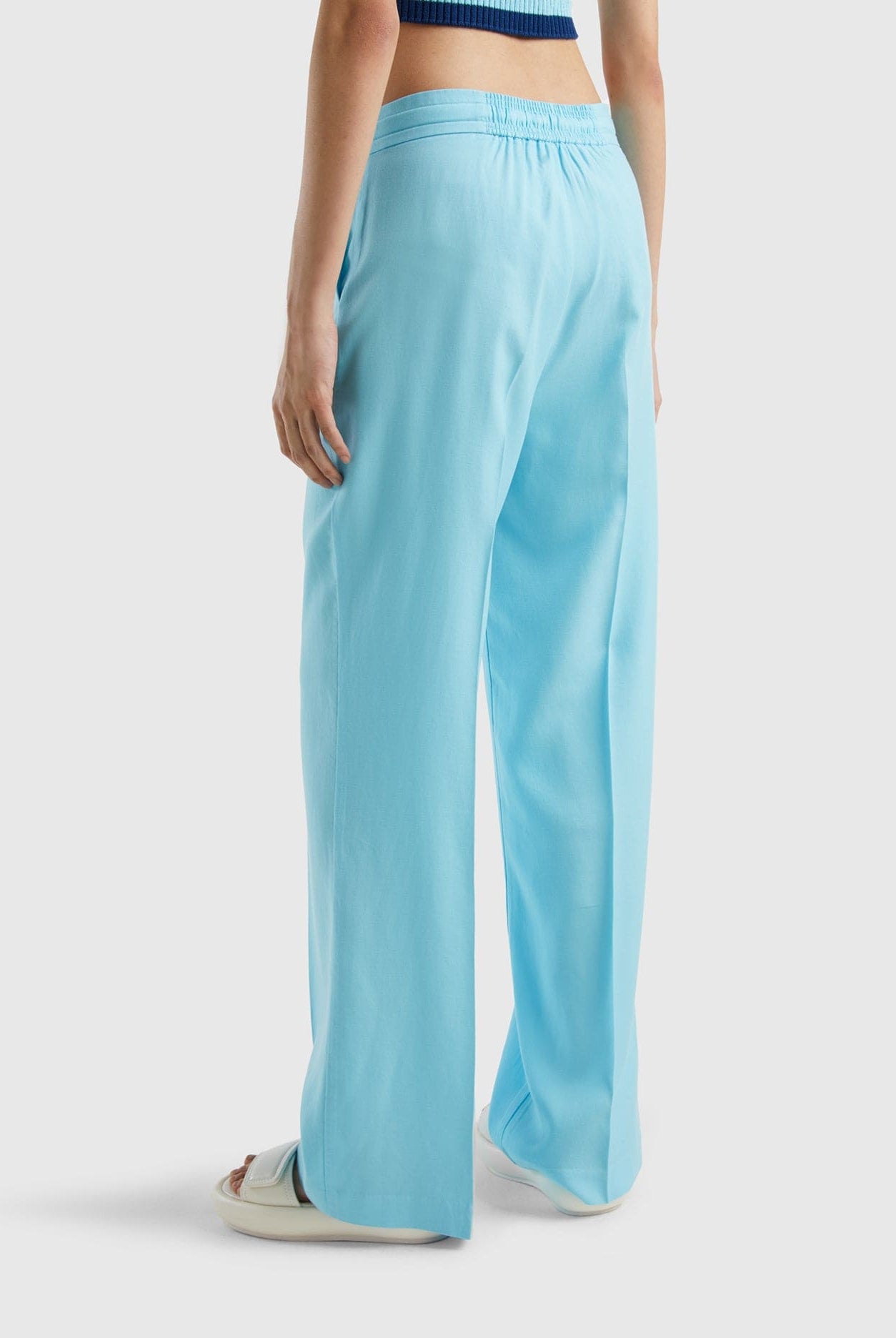 يونايتد كولورز اوف بينيتون بنطلون من قماش ليوسيل الخالص