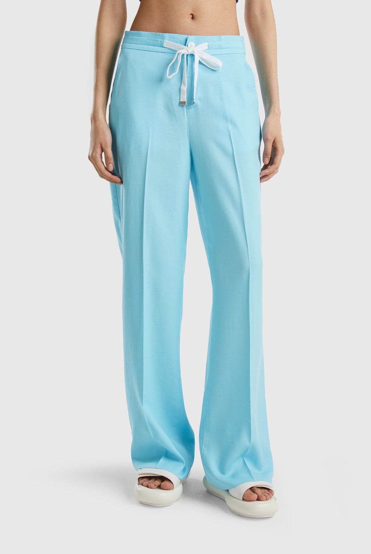 يونايتد كولورز اوف بينيتون بنطلون من قماش ليوسيل الخالص