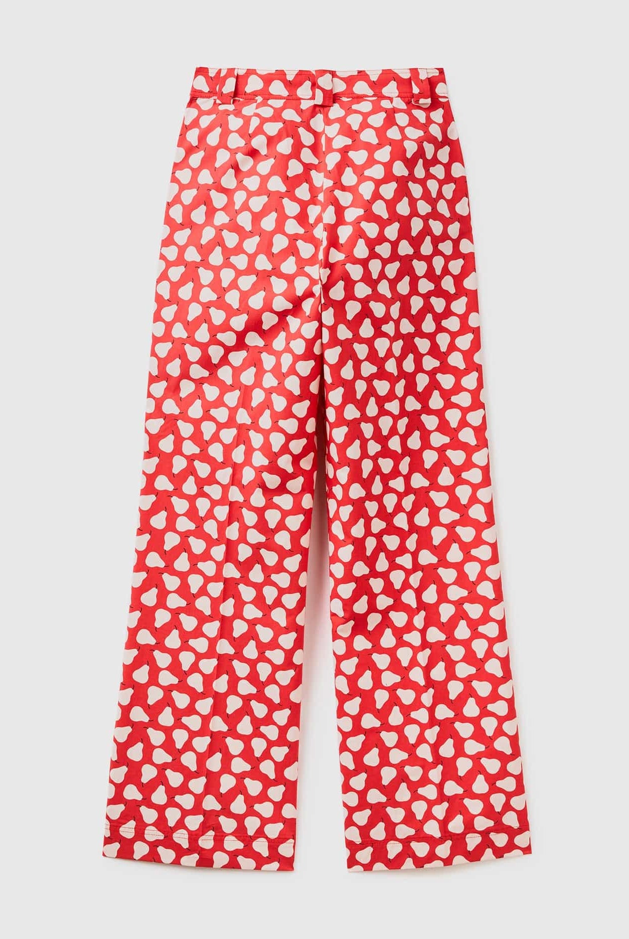 يونايتد كولورز اوف بينيتون بنطلون نسائي بالازو أحمر بنقشة الكمثرى