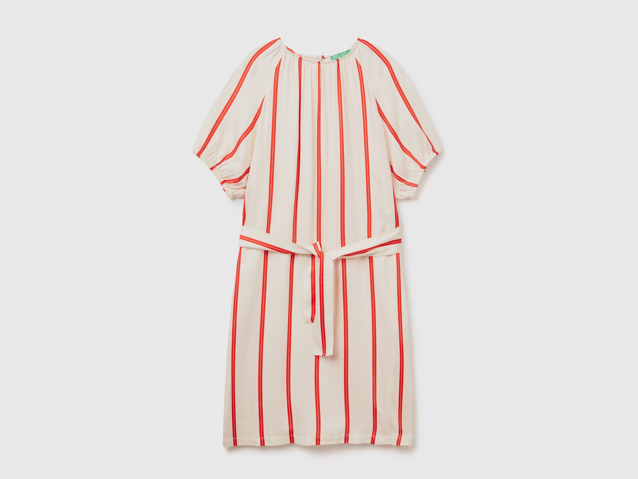 يونايتد كولورز اوف بينيتون فستان نسائي مخطط فلوي