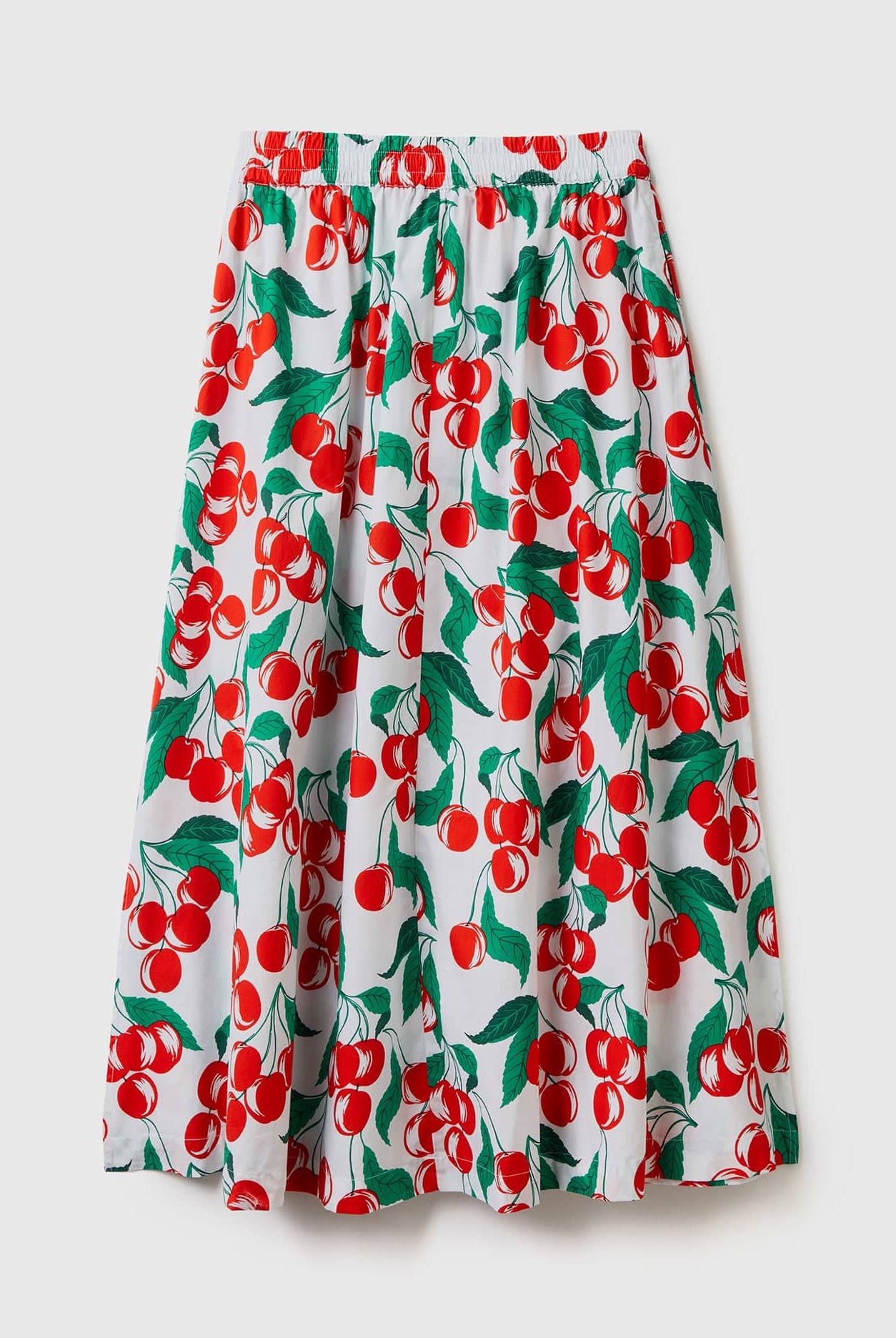 يونايتد كولورز اوف بينيتون تنورة نسائي ميدي بطبعة الكرز