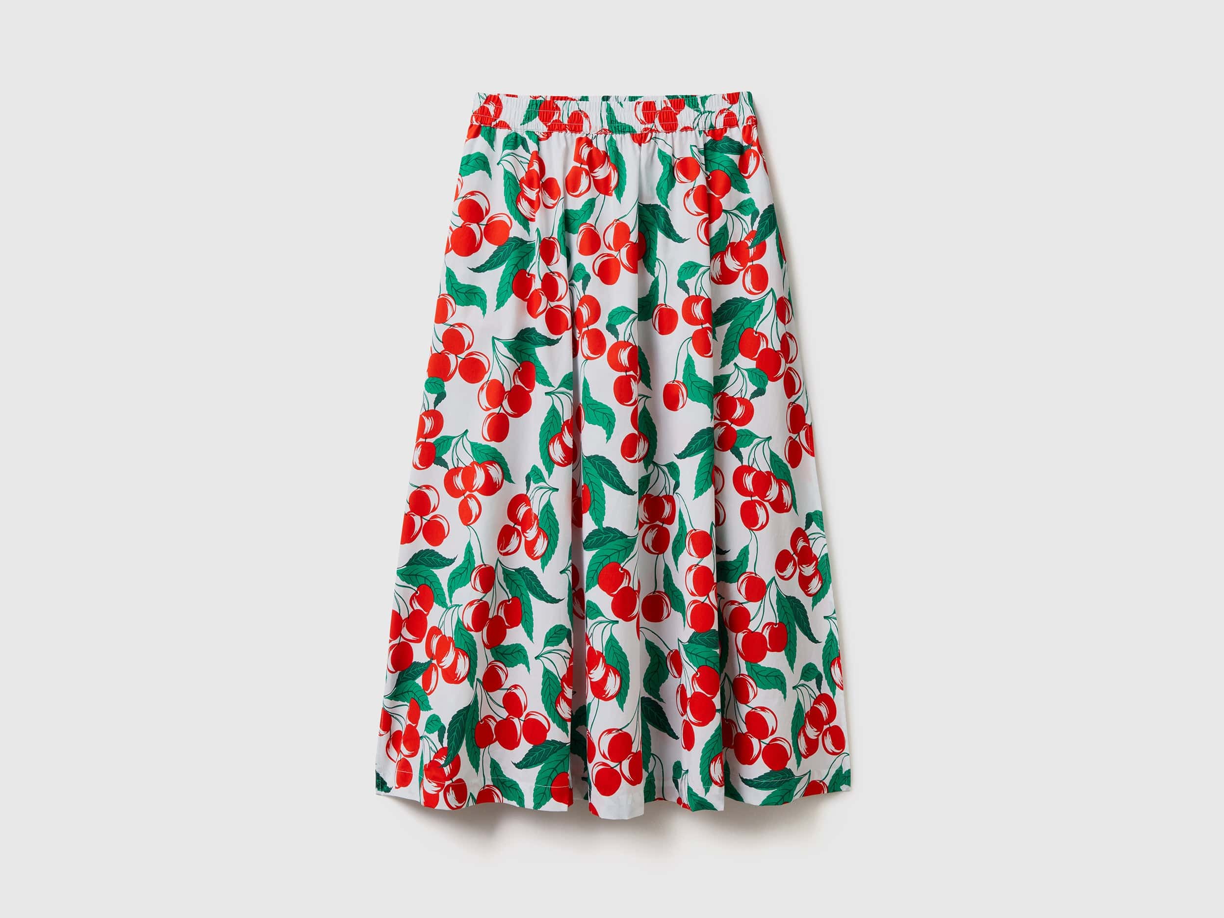 يونايتد كولورز اوف بينيتون تنورة نسائي ميدي بطبعة الكرز