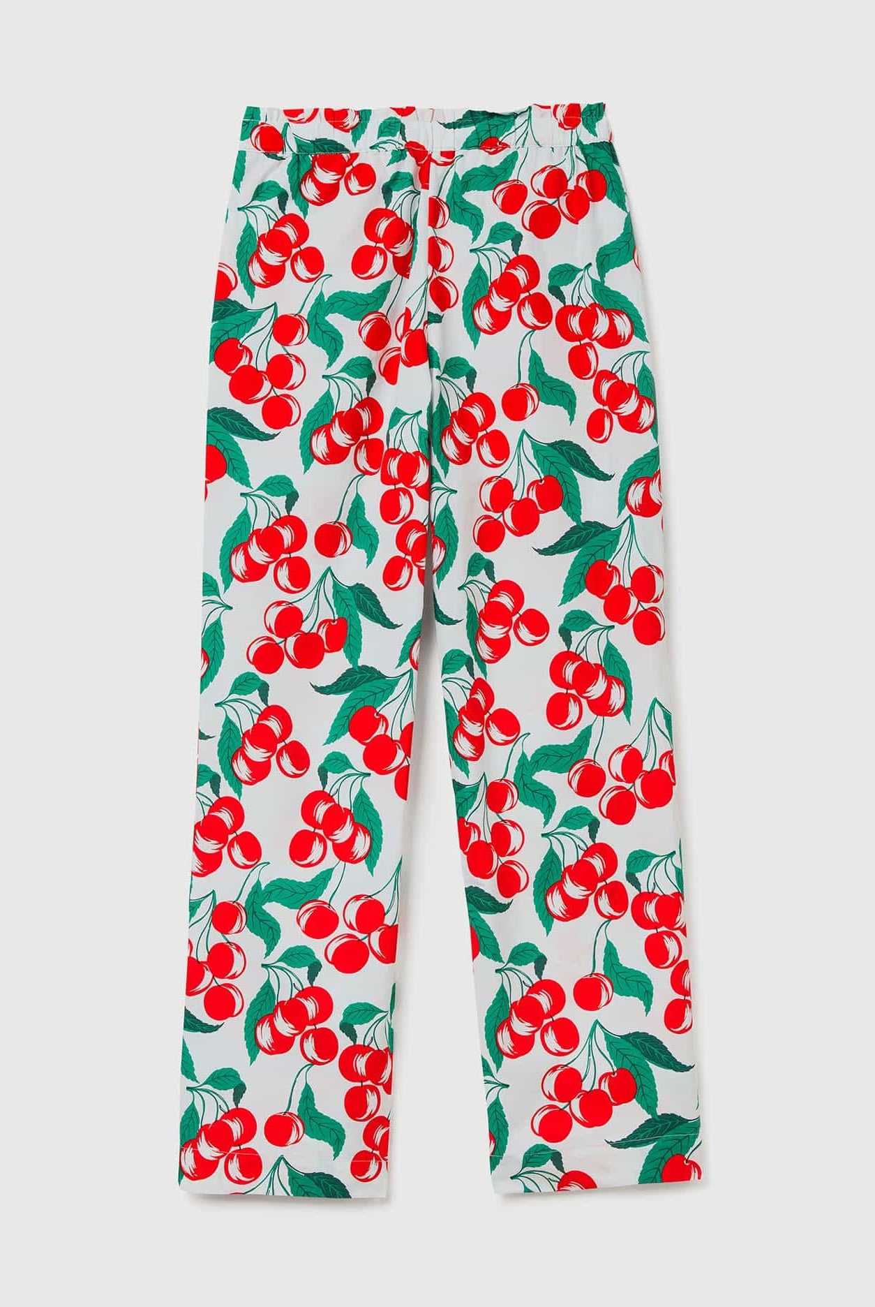 يونايتد كولورز اوف بينيتون بنطلون بطبعة الكرز طويل بخصر مطاطي نسائي