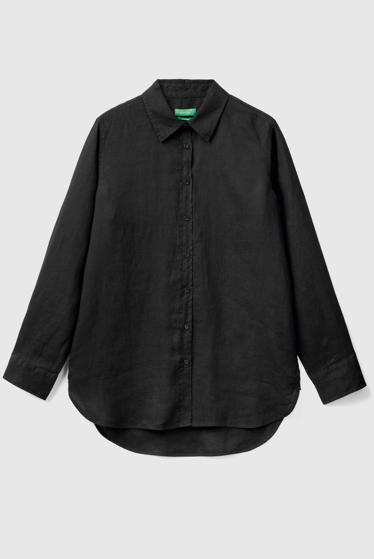 يونايتد كولورز اوف بينيتون قميص طويل من الكتان الخالص