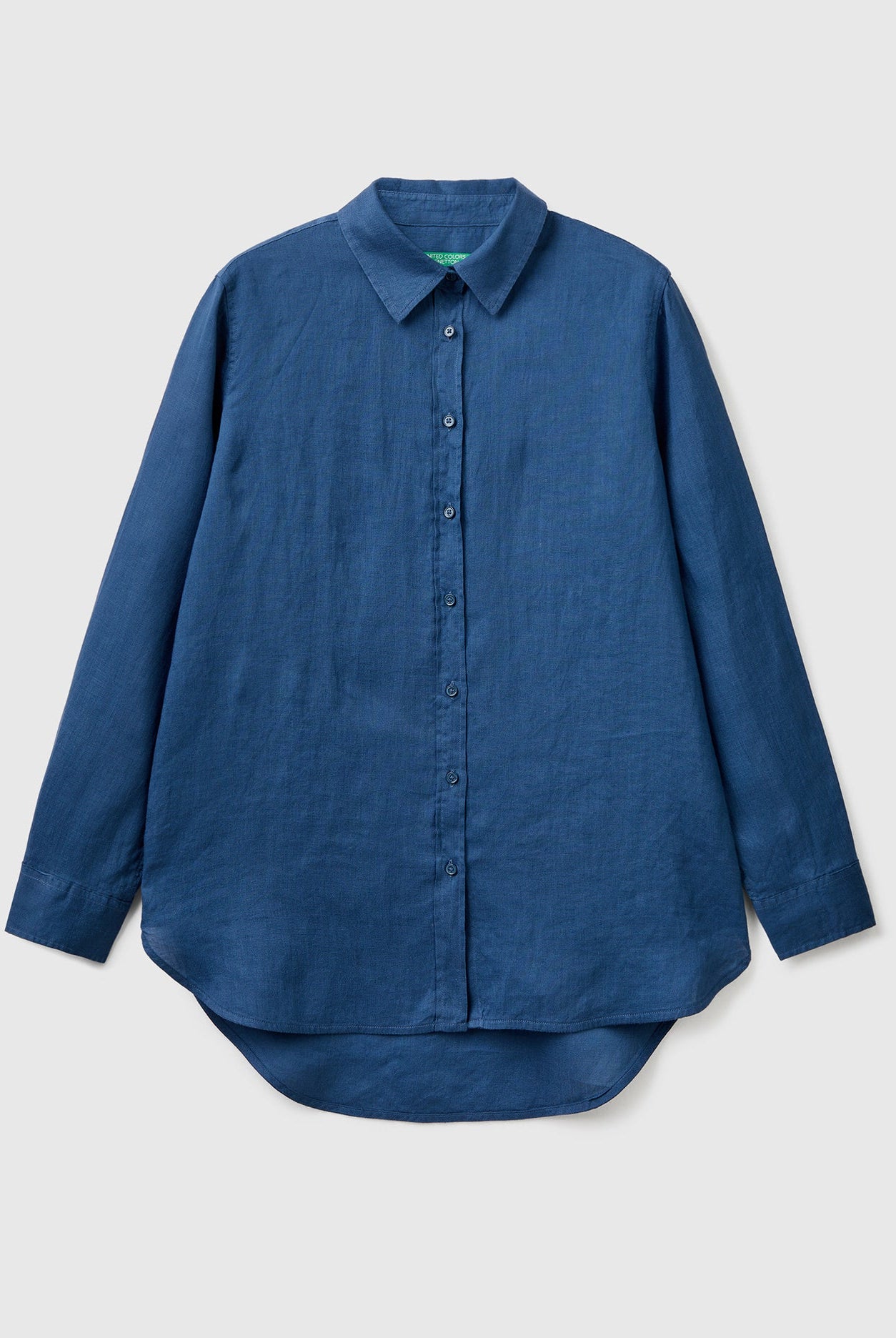 يونايتد كولورز اوف بينيتون قميص طويل من الكتان الخالص