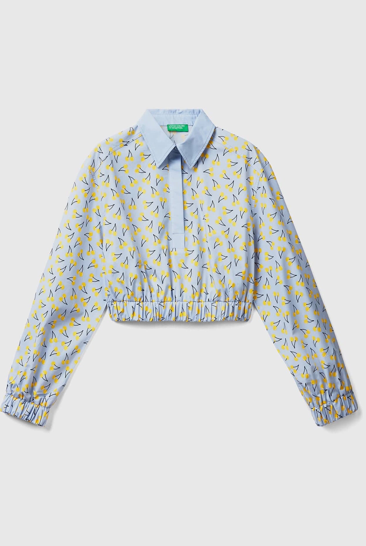 يونايتد كولورز اوف بينيتون قميص قصير بنمط الفاكهة بخصر مرتفع نسائي