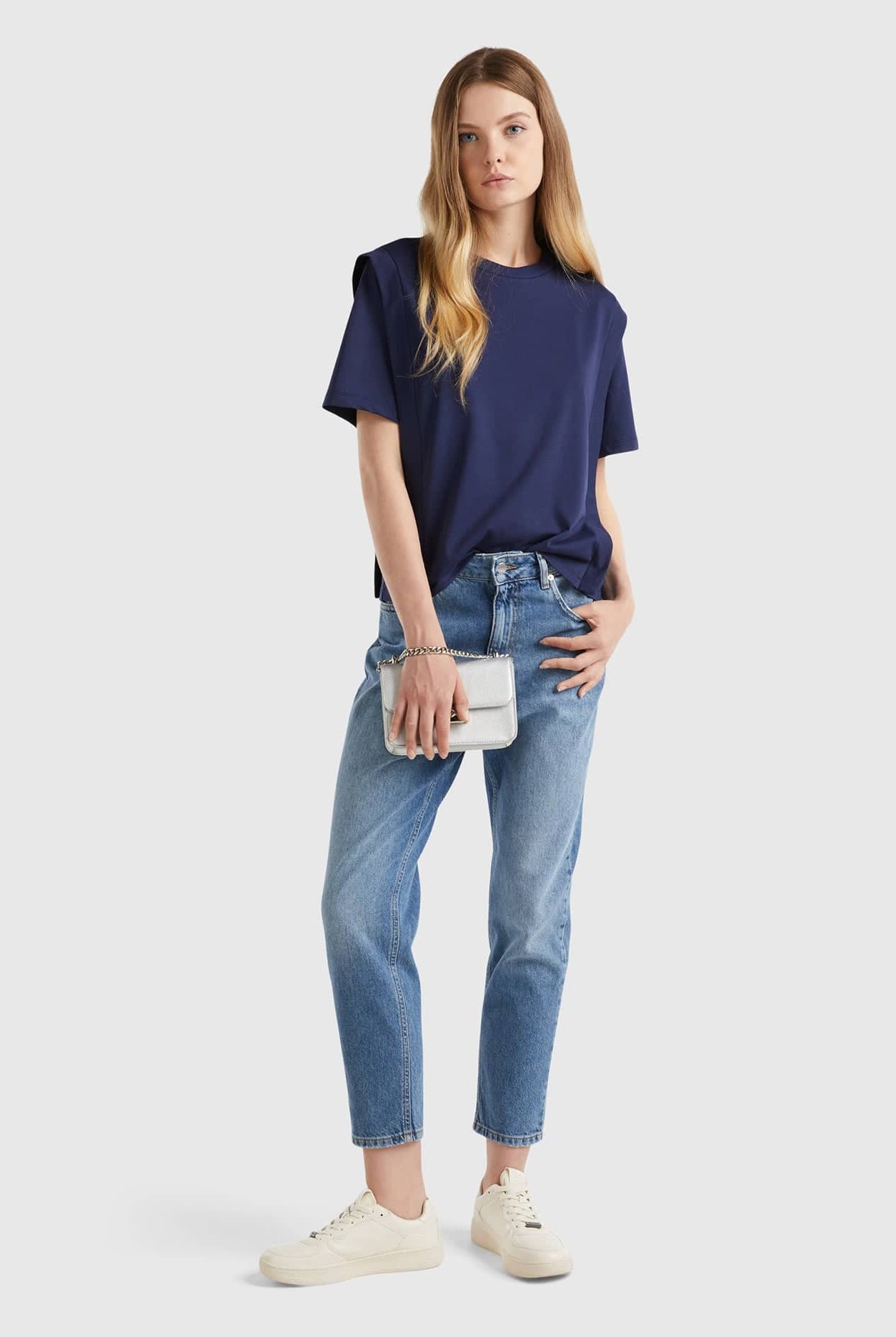 يونايتد كولورز اوف بينيتون بنطلون جينز نسائي طويل بخمسة جيوب