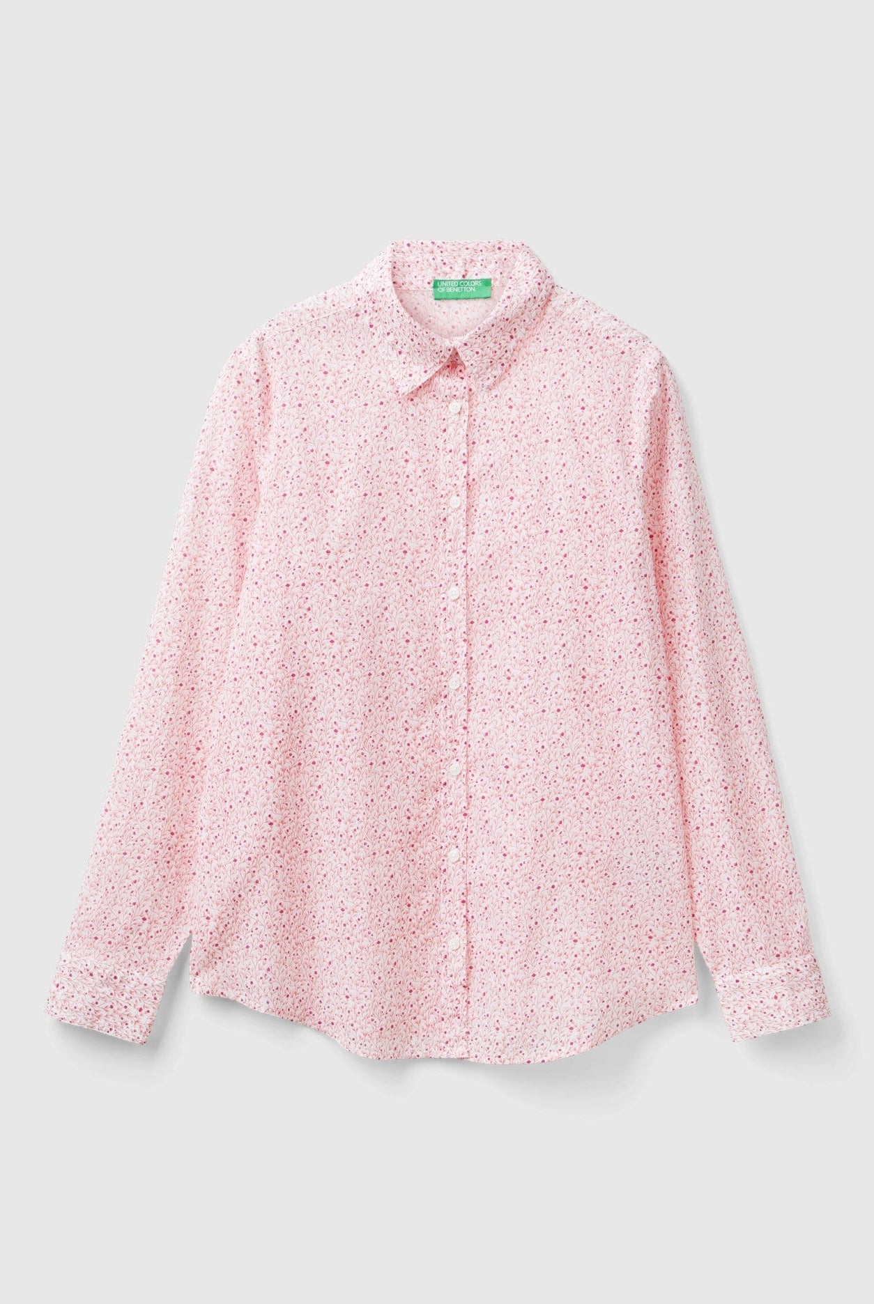 يونايتد كولورز اوف بينيتون قميص نسائي مزخرف كم طويل