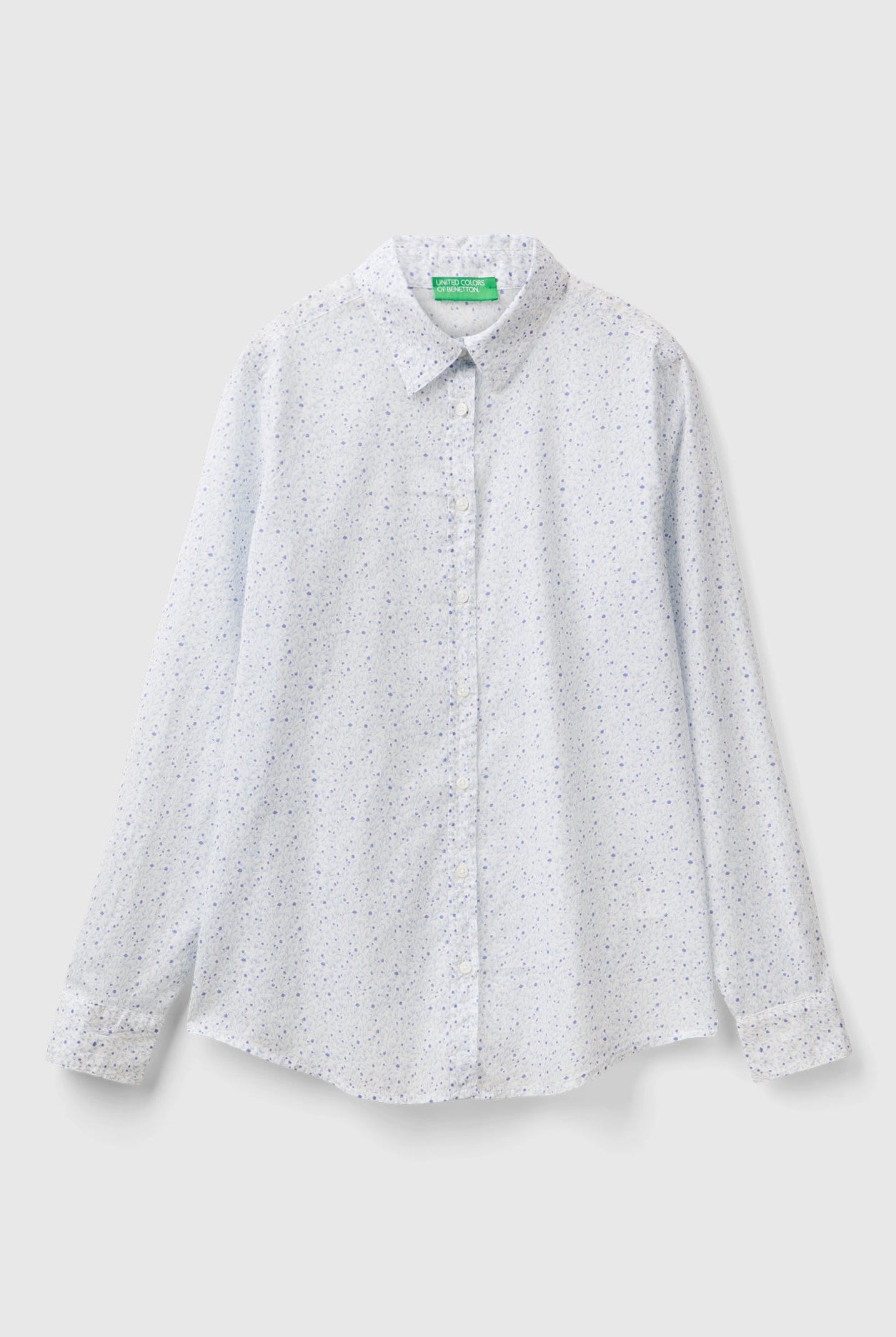 يونايتد كولورز اوف بينيتون قميص نسائي مزخرف كم طويل