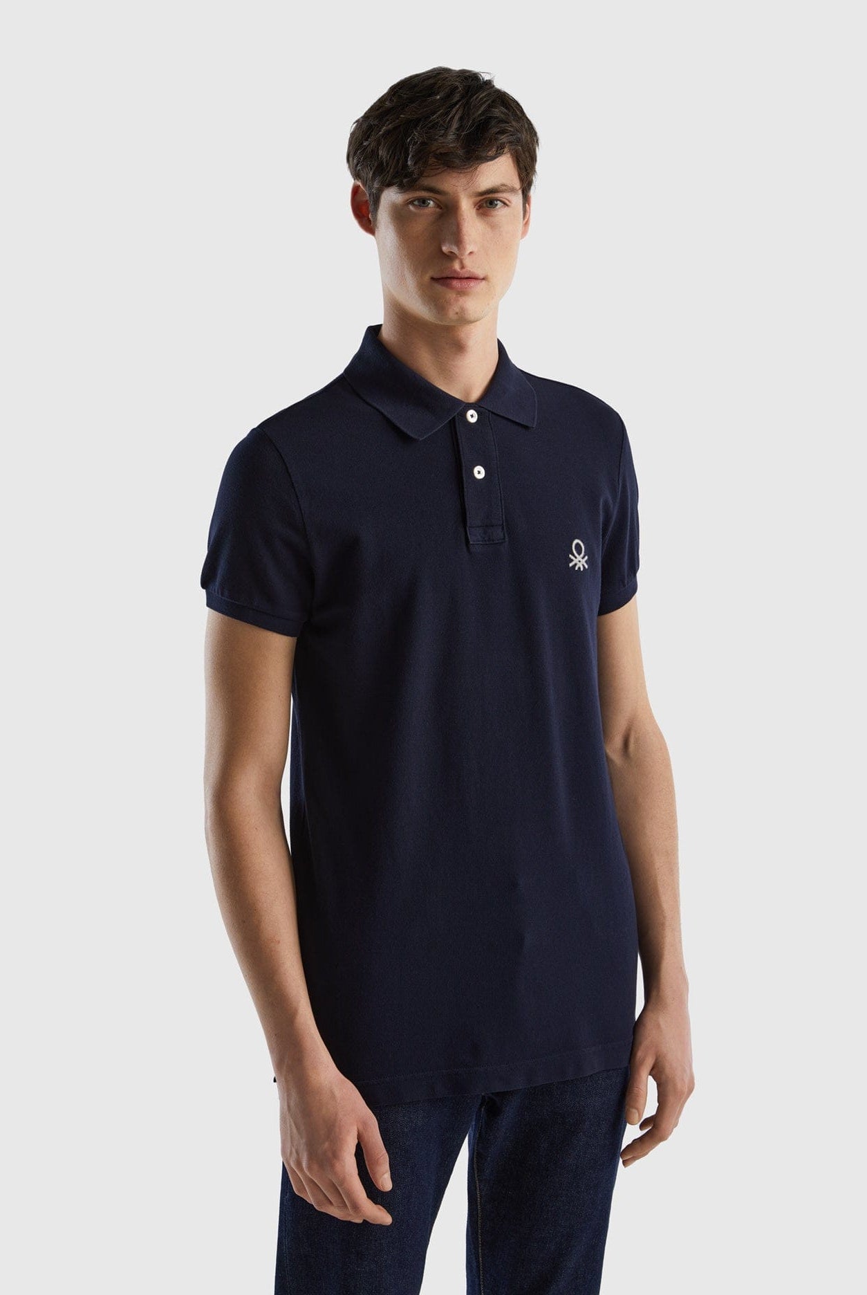 يونايتد كولورز اوف بينيتون تيشيرت بولو سليم فيت