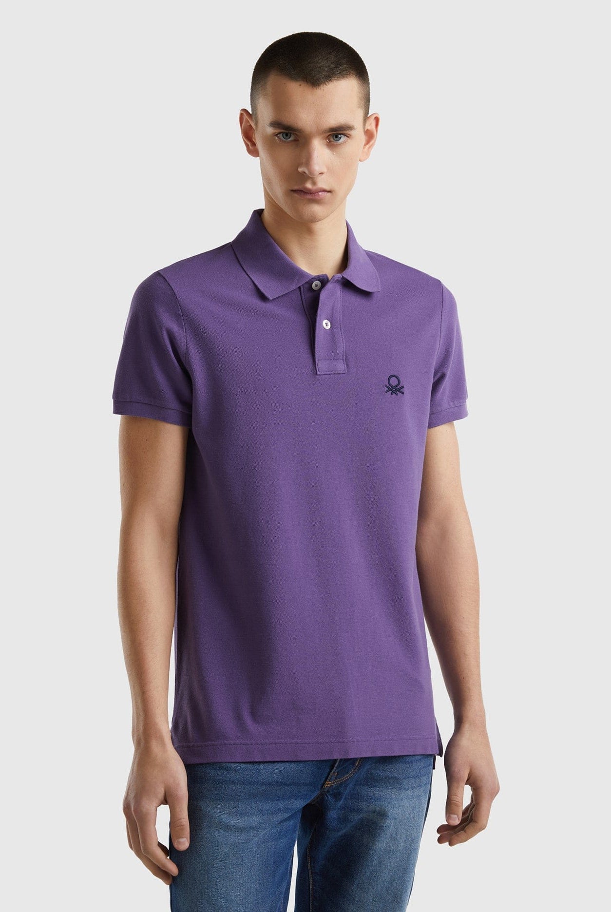 يونايتد كولورز اوف بينيتون تيشيرت بولو سليم فيت