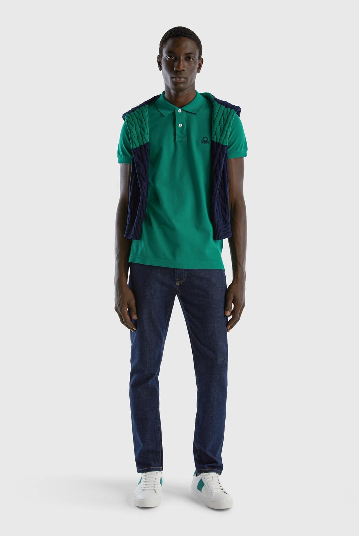 يونايتد كولورز اوف بينيتون تيشيرت بولو سليم فيت