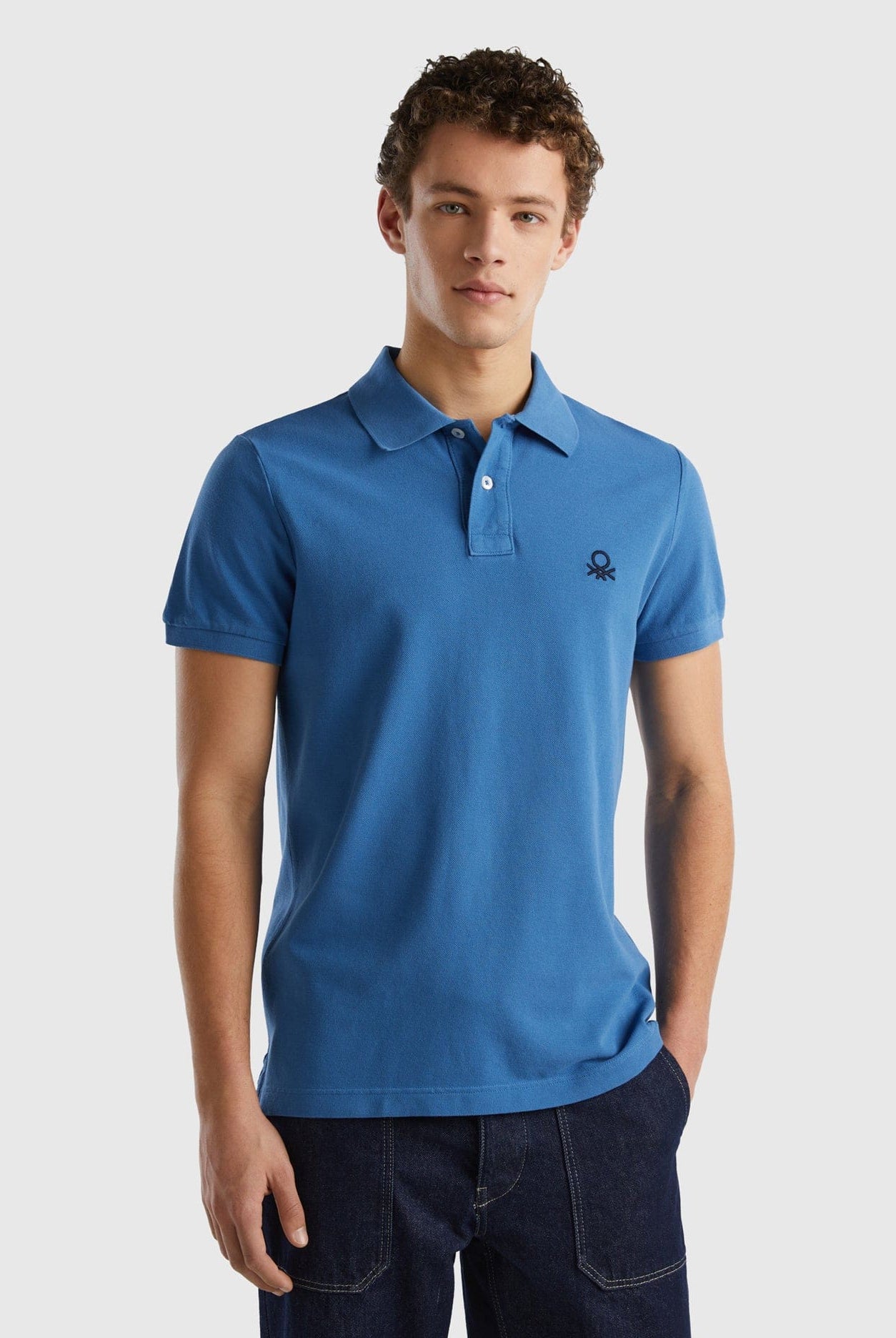 يونايتد كولورز اوف بينيتون تيشيرت بولو سليم فيت