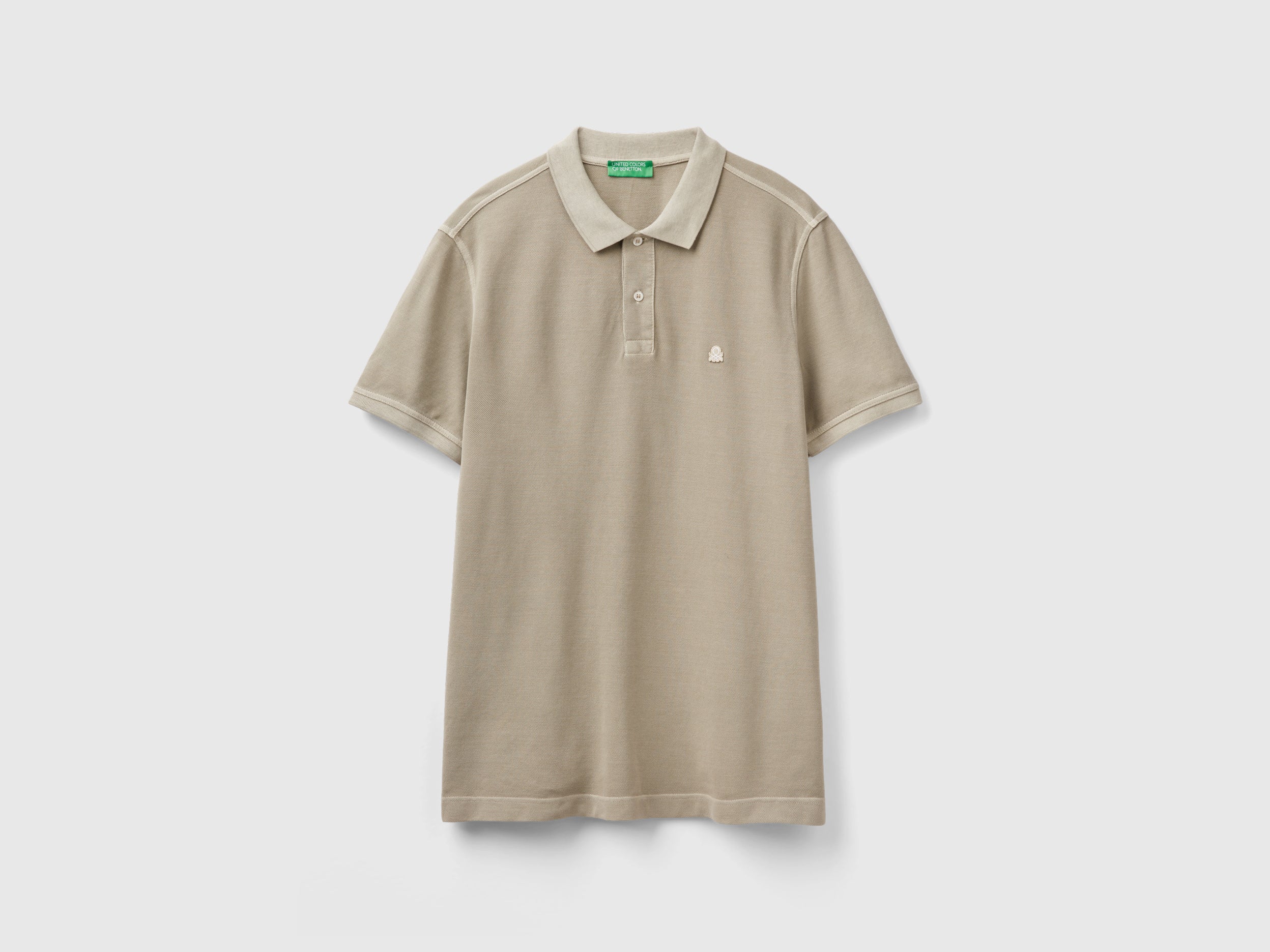 يونايتد كولورز اوف بينيتون تي شيرت برقبة بولو مطرز بشعار قطن 100%