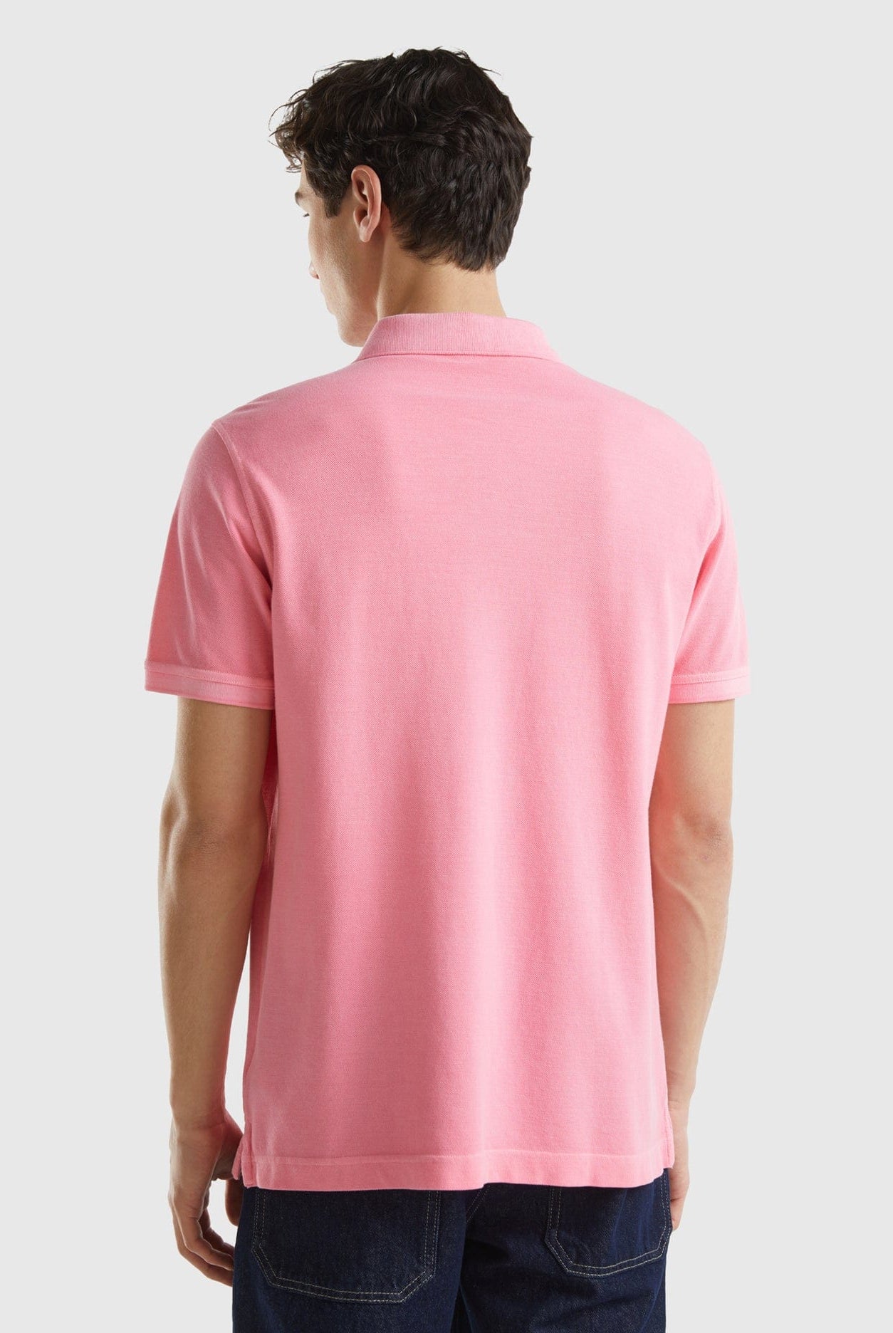 يونايتد كولورز اوف بينيتون تي شيرت برقبة بولو مطرز بشعار قطن 100%