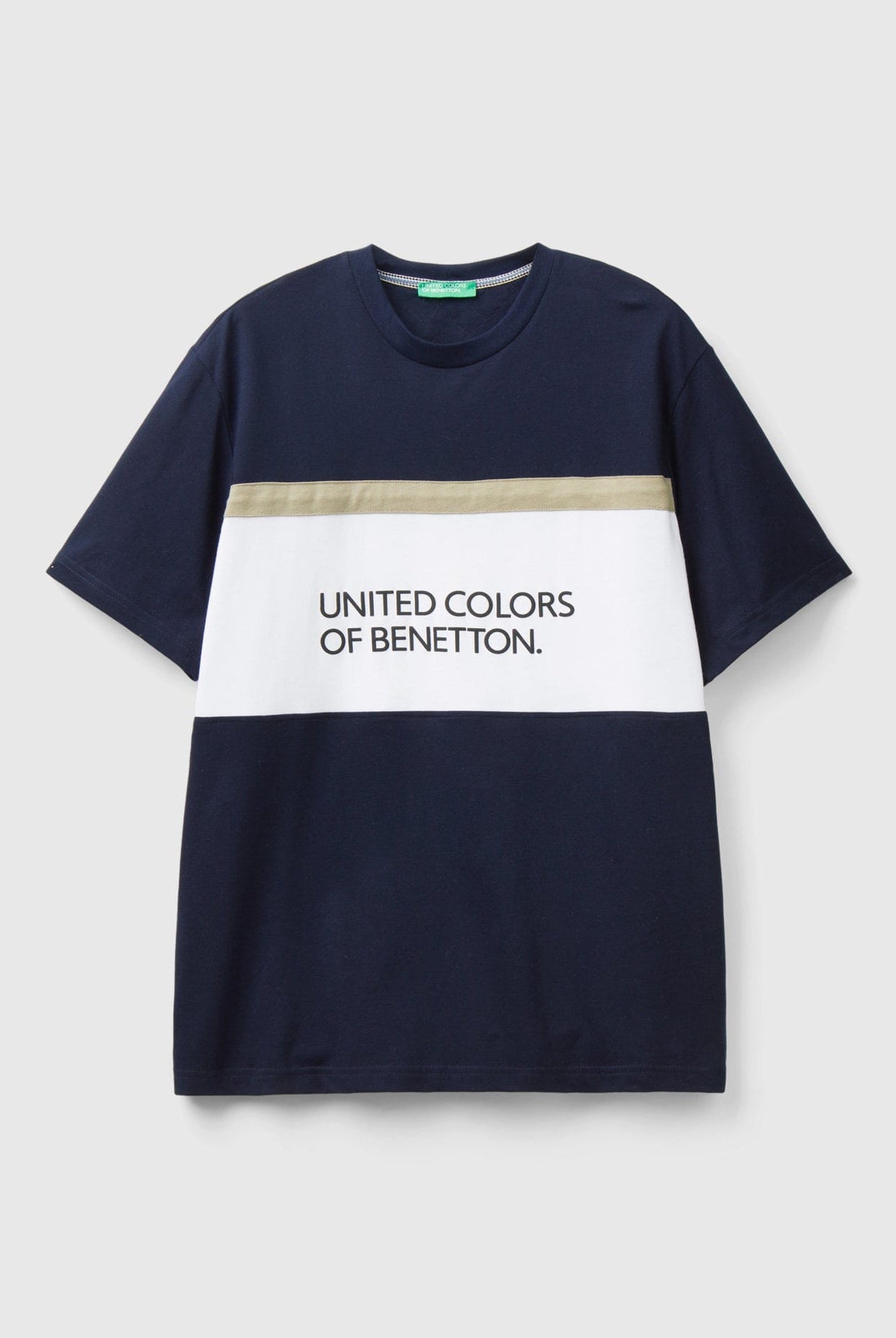 يونايتد كولورز اوف بينيتون تي شيرت نص كم بطبعة أمامية رجالي