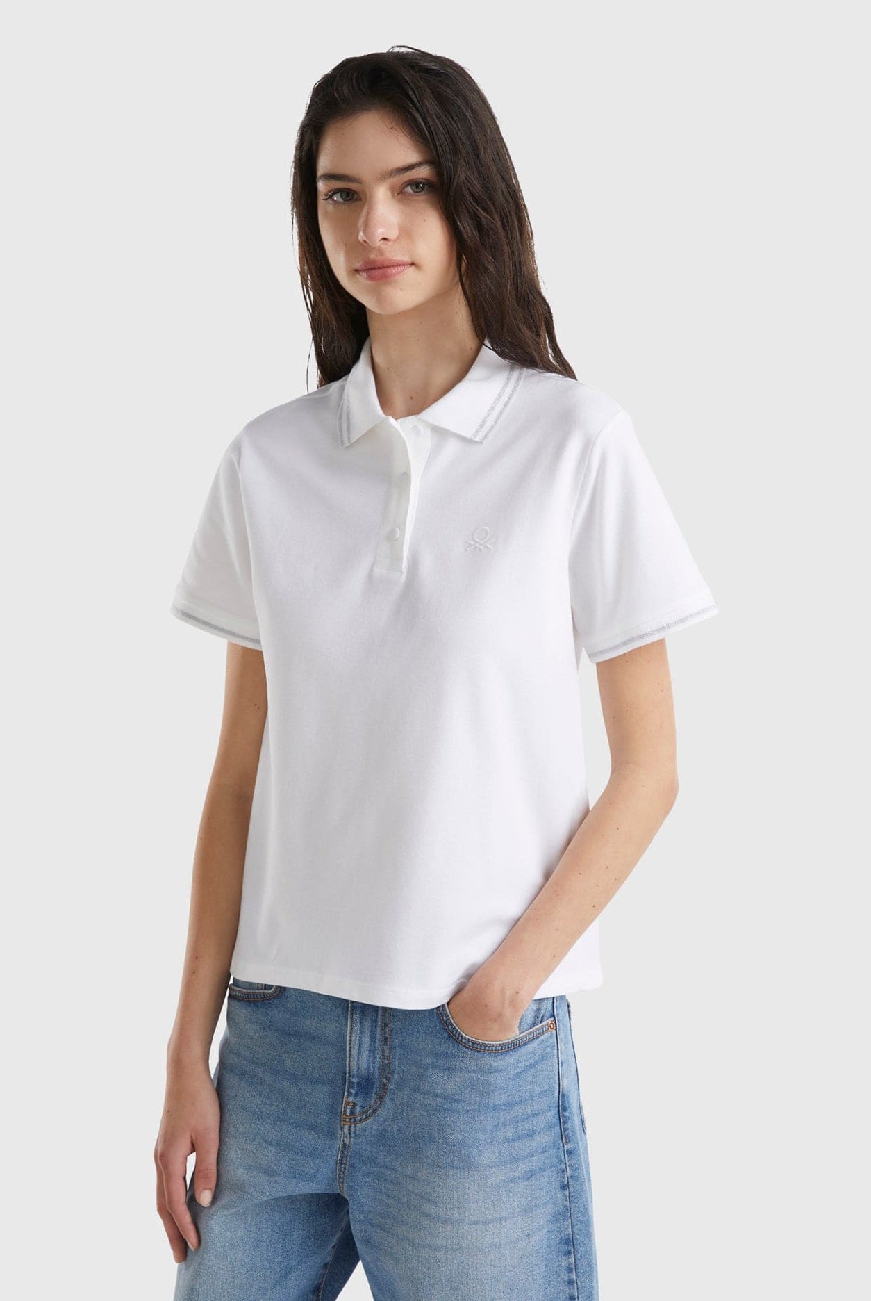 يونايتد كولورز اوف بينيتون قميص بولو داكن أزرق للنساء