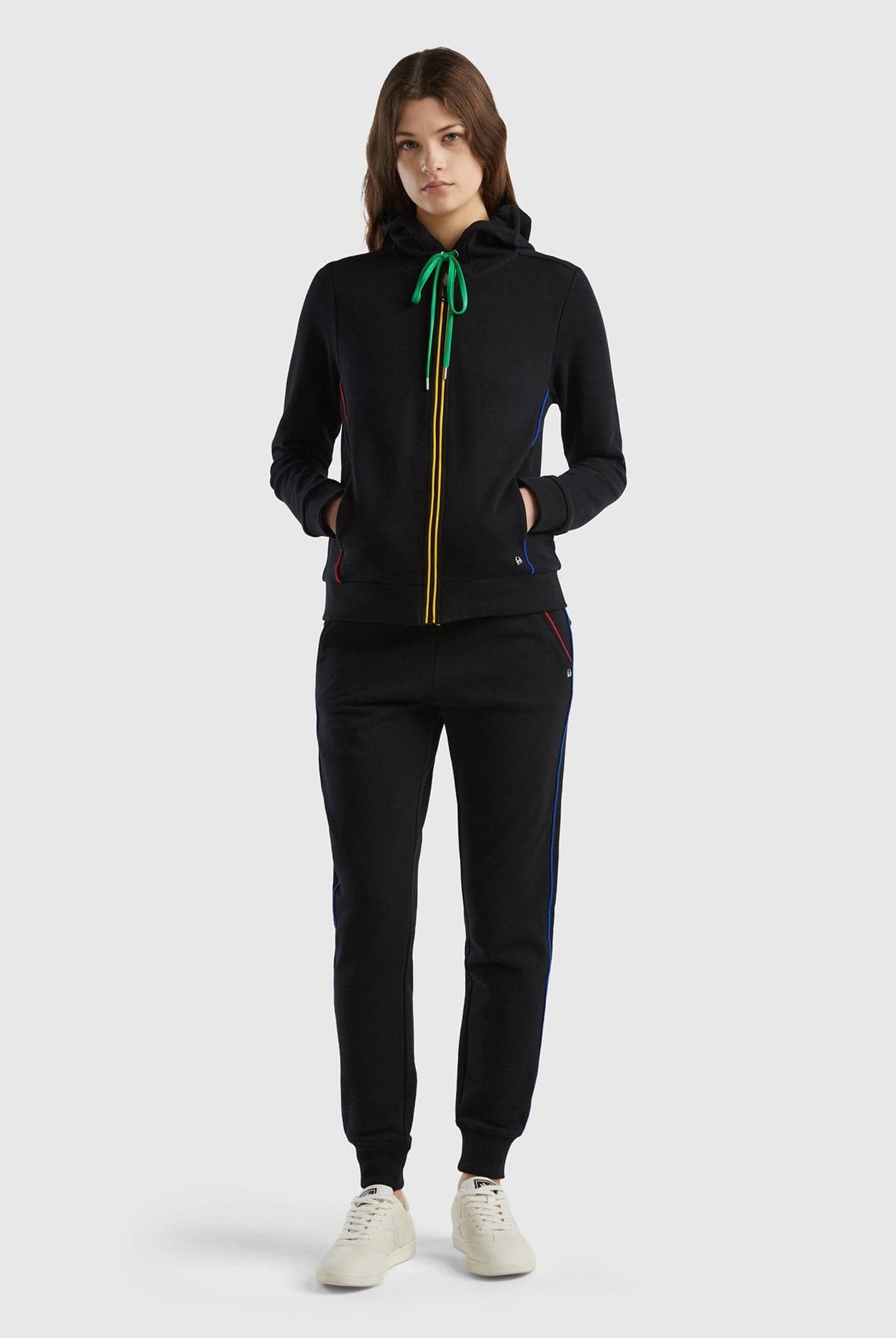 يونايتد كولورز اوف بينيتون سويت شيرت قطن بسحاب نسائي