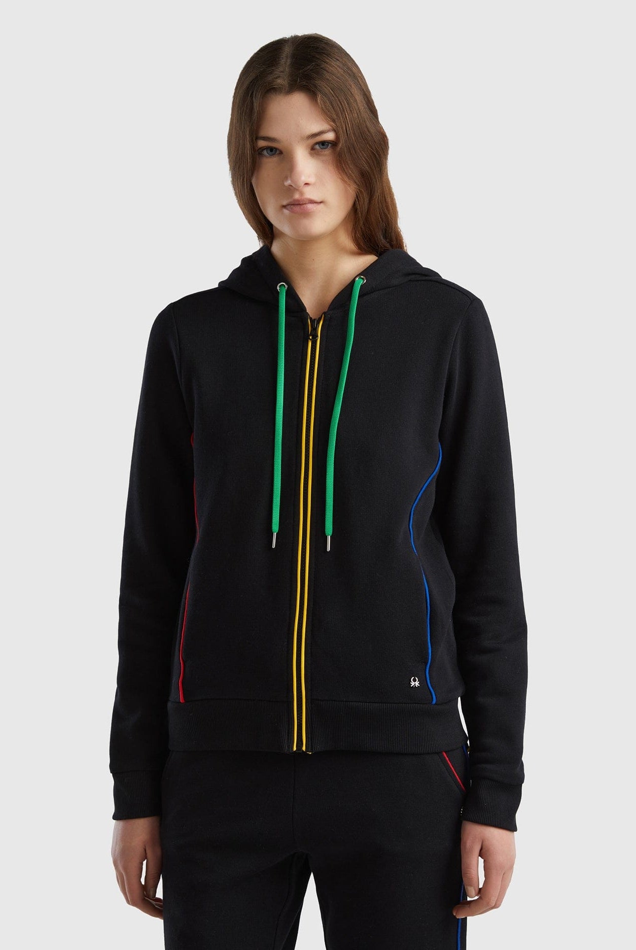 يونايتد كولورز اوف بينيتون سويت شيرت قطن بسحاب نسائي