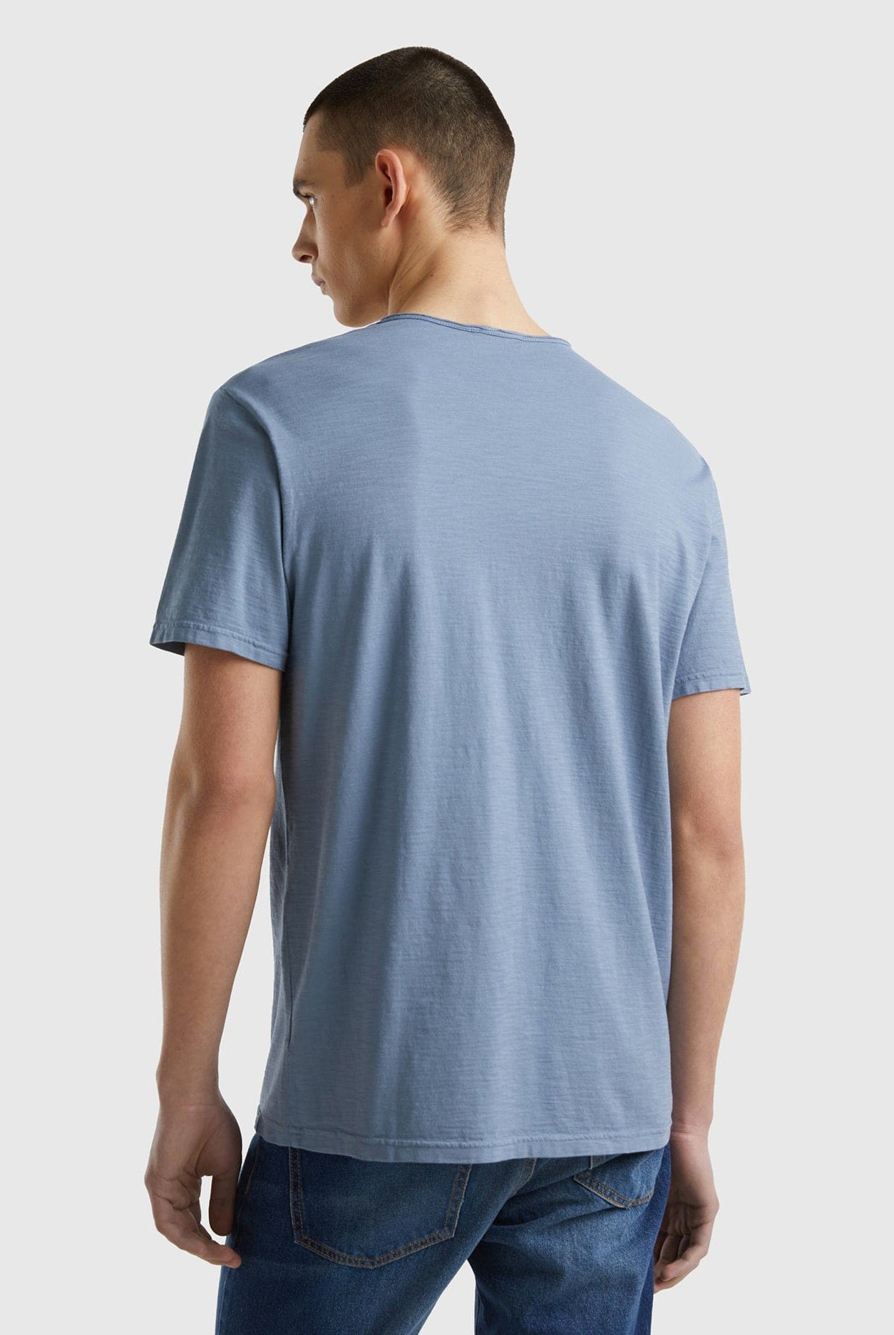 يونايتد كولورز اوف بينيتون تي شيرت من القطن نص كم رجالي