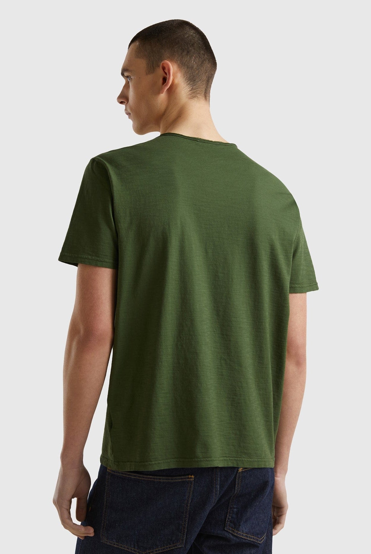 يونايتد كولورز اوف بينيتون تي شيرت من القطن نص كم رجالي