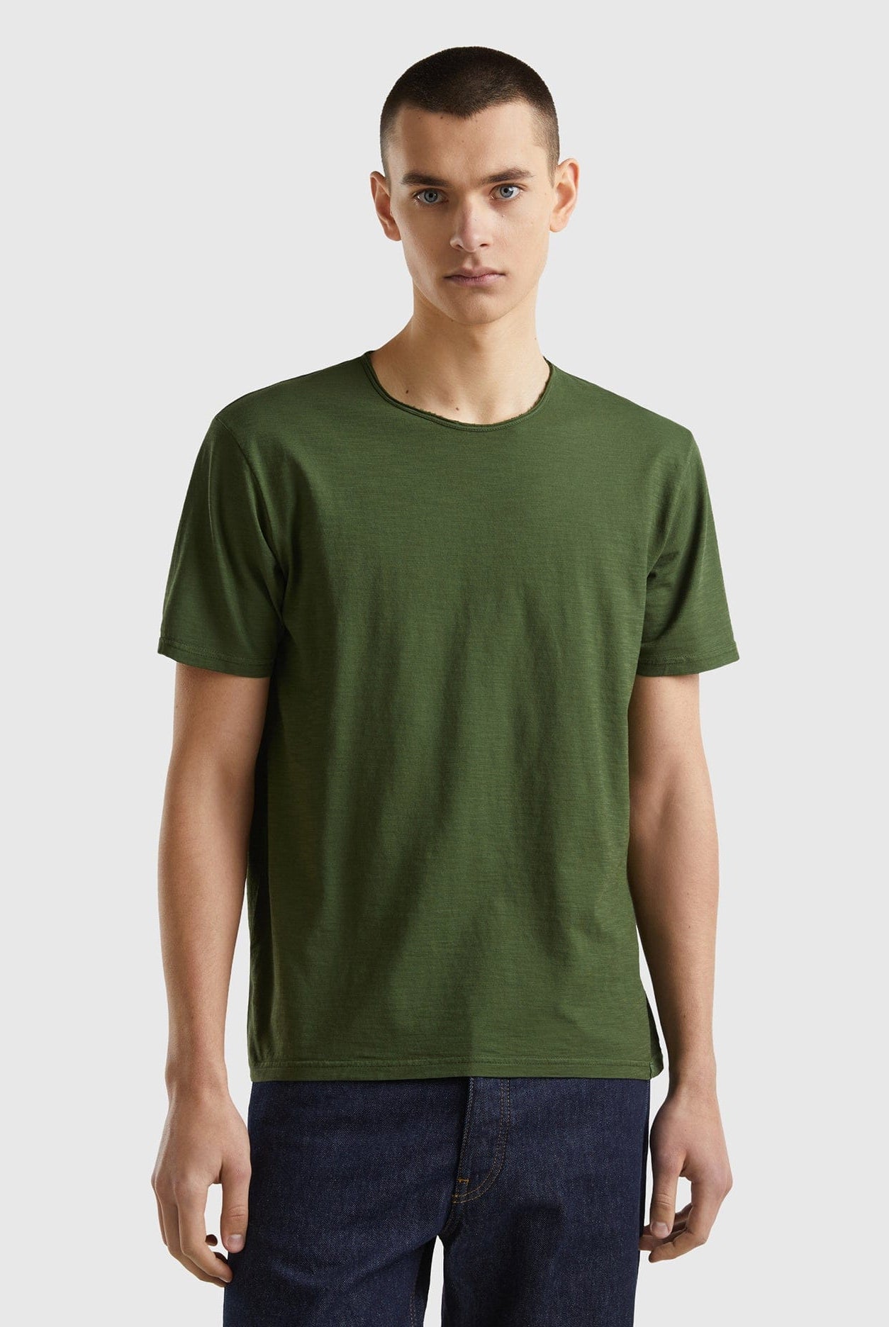 يونايتد كولورز اوف بينيتون تي شيرت من القطن نص كم رجالي