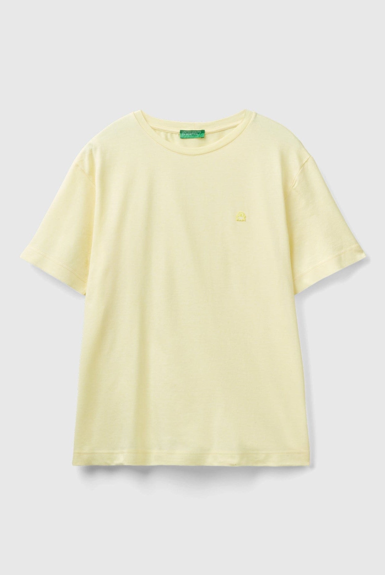 يونايتد كولورز اوف بينيتون تي شيرت برقبة دائرية مطرز بشعار قطن 100%