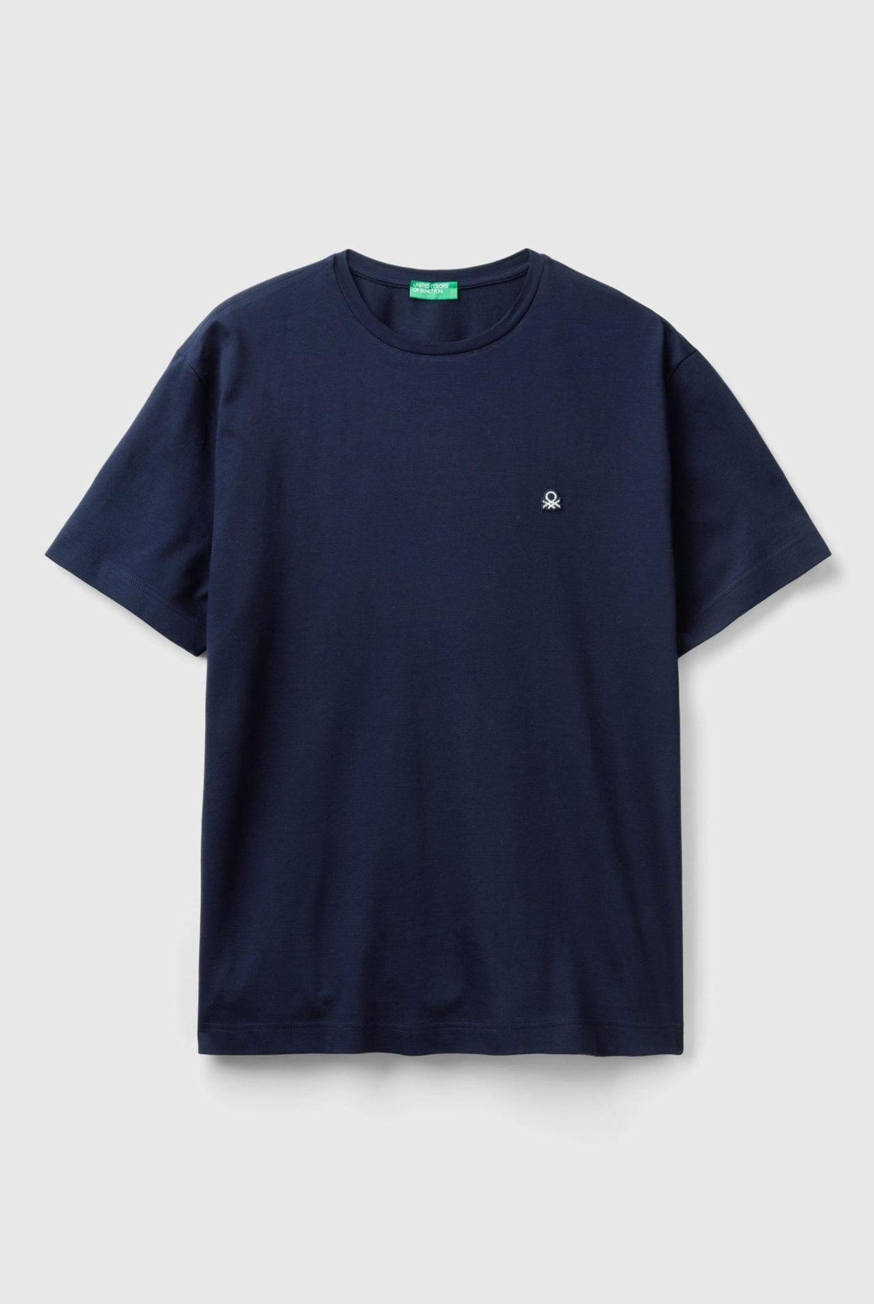 يونايتد كولورز اوف بينيتون تي شيرت برقبة دائرية مطرز بشعار قطن 100%