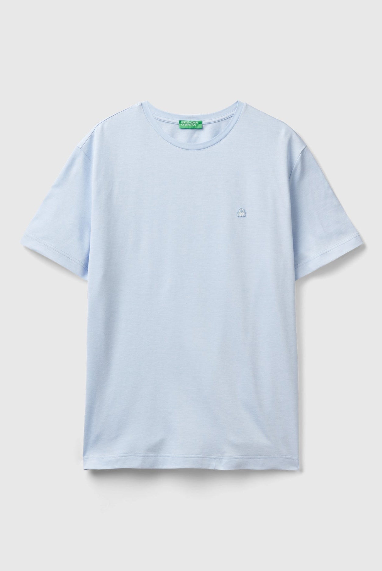 يونايتد كولورز اوف بينيتون تي شيرت برقبة دائرية مطرز بشعار قطن 100%