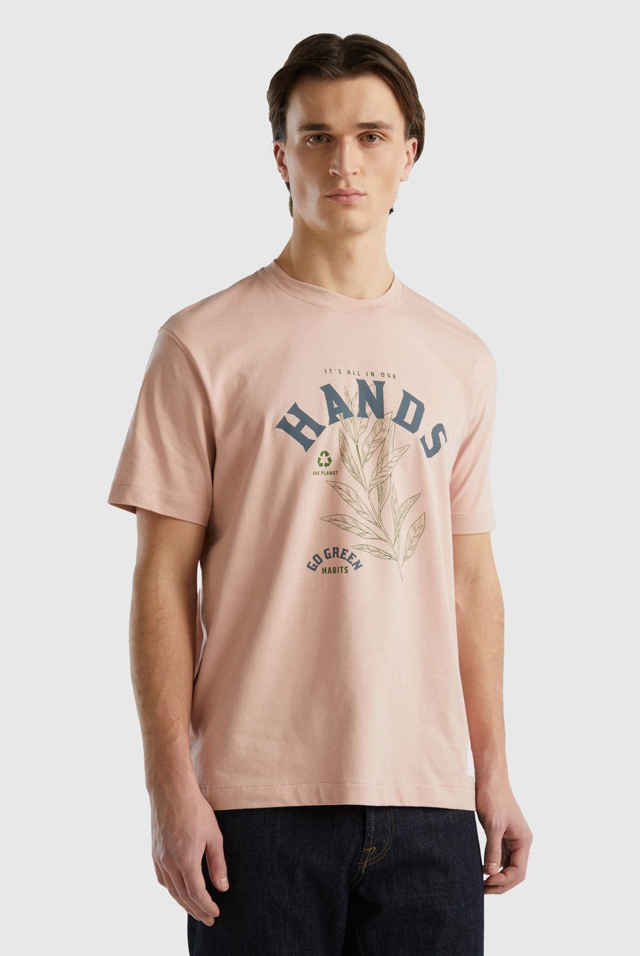 يونايتد كولورز اوف بينيتون تيشيرت من القطن العضوي النقي رجالي