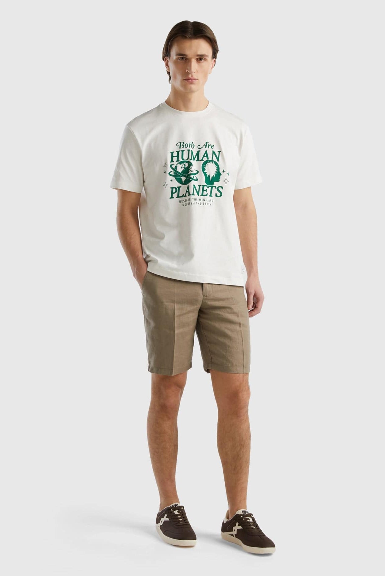 يونايتد كولورز اوف بينيتون تيشيرت من القطن العضوي النقي رجالي