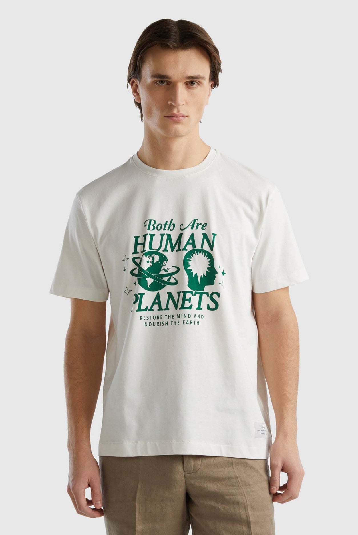 يونايتد كولورز اوف بينيتون تيشيرت من القطن العضوي النقي رجالي