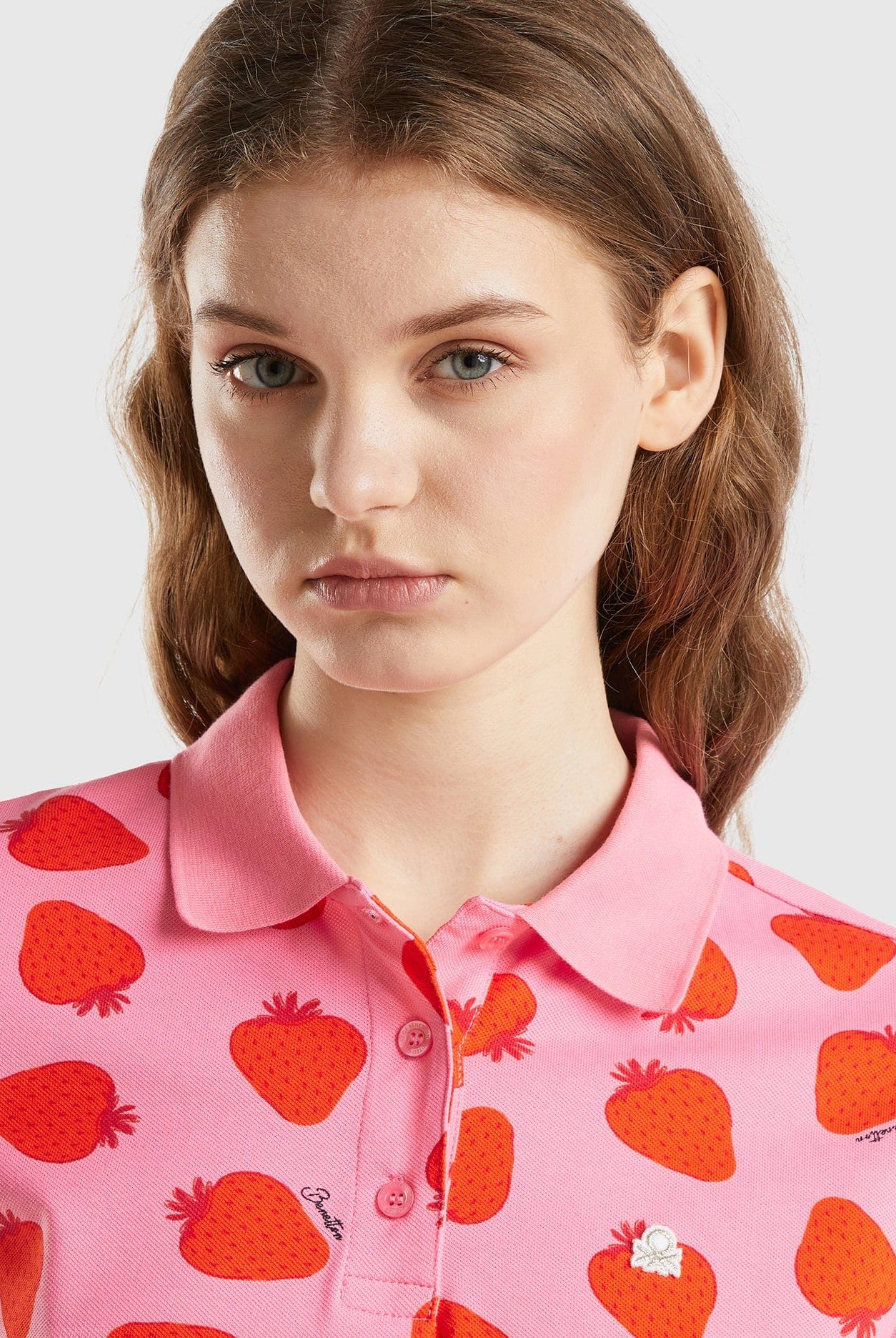 يونايتد كولورز اوف بينيتون تيشيرت بولو قطن مطاطي بتطريز لوجو على الصدر