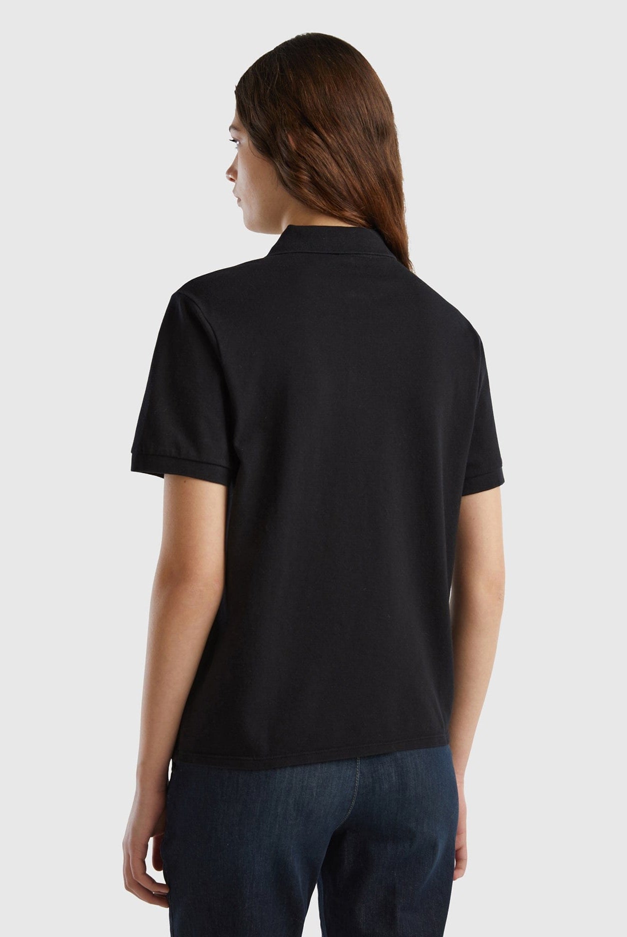 يونايتد كولورز اوف بينيتون تيشيرت بولو نسائي من القطن المطاطي