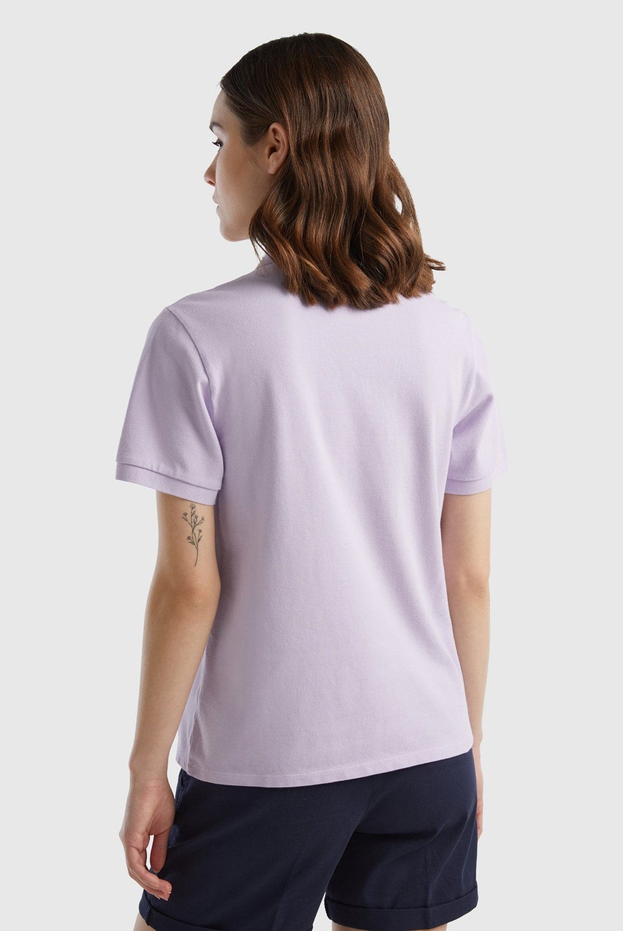 يونايتد كولورز اوف بينيتون تيشيرت بولو نسائي من القطن المطاطي