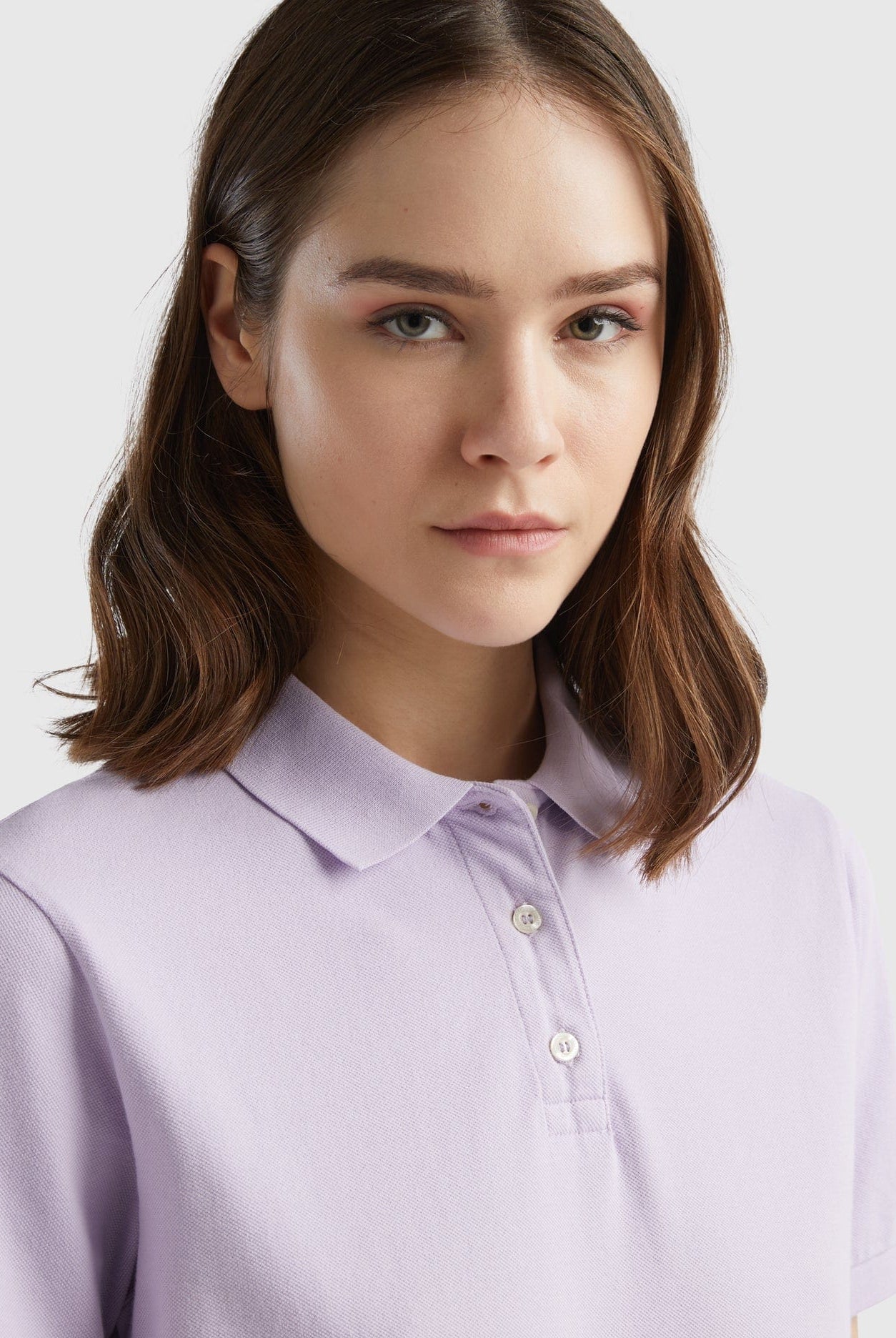 يونايتد كولورز اوف بينيتون تيشيرت بولو نسائي من القطن المطاطي