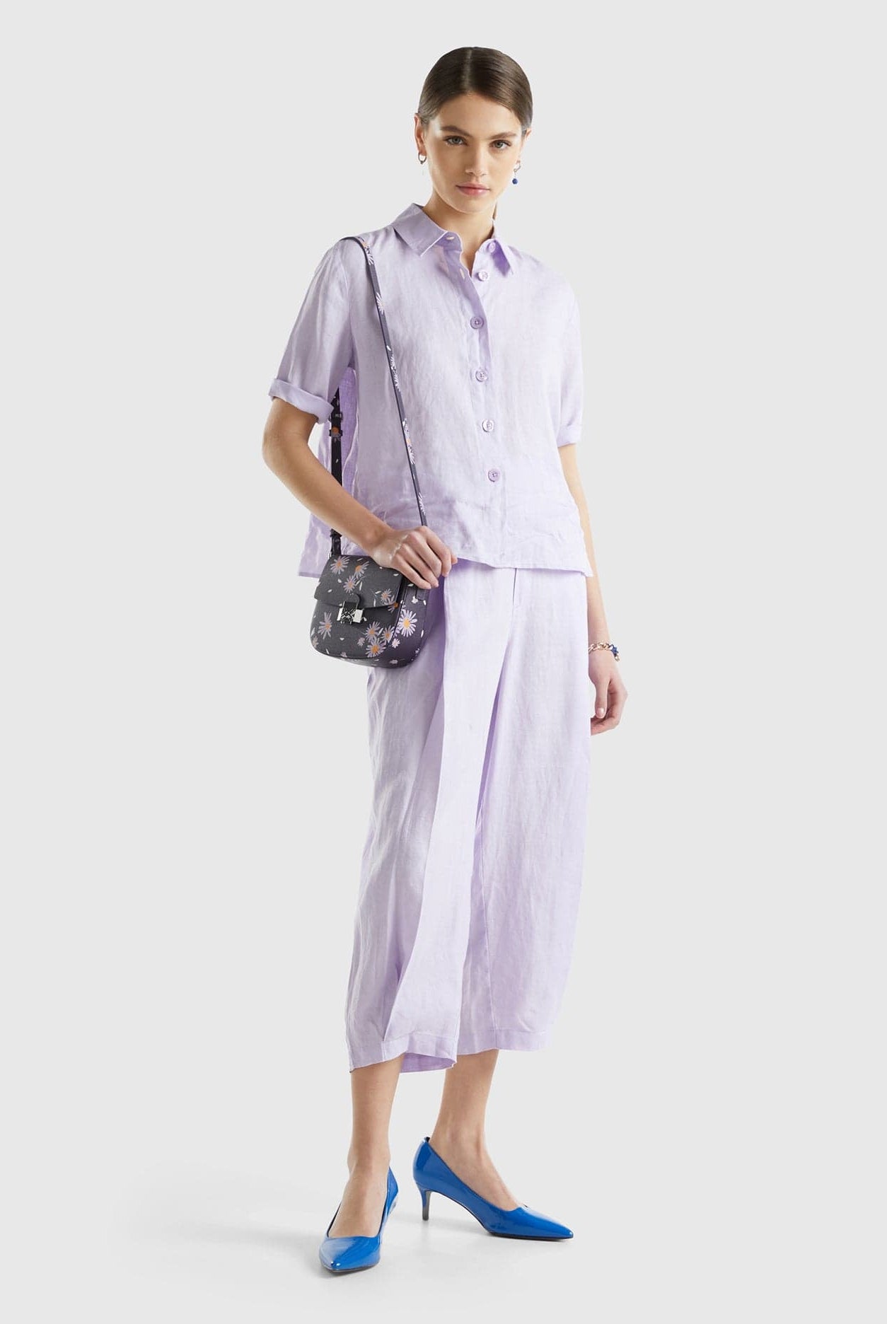 يونايتد كولورز اوف بينيتون بنطلون من الكتان الخالص نسائي