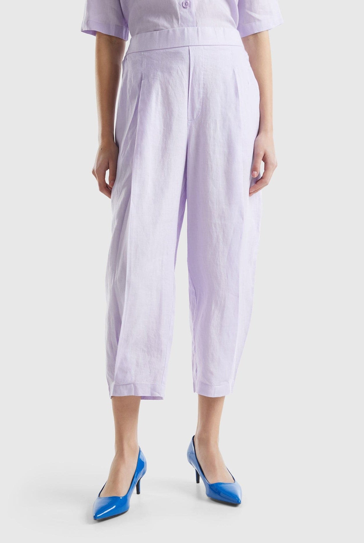 يونايتد كولورز اوف بينيتون بنطلون من الكتان الخالص نسائي