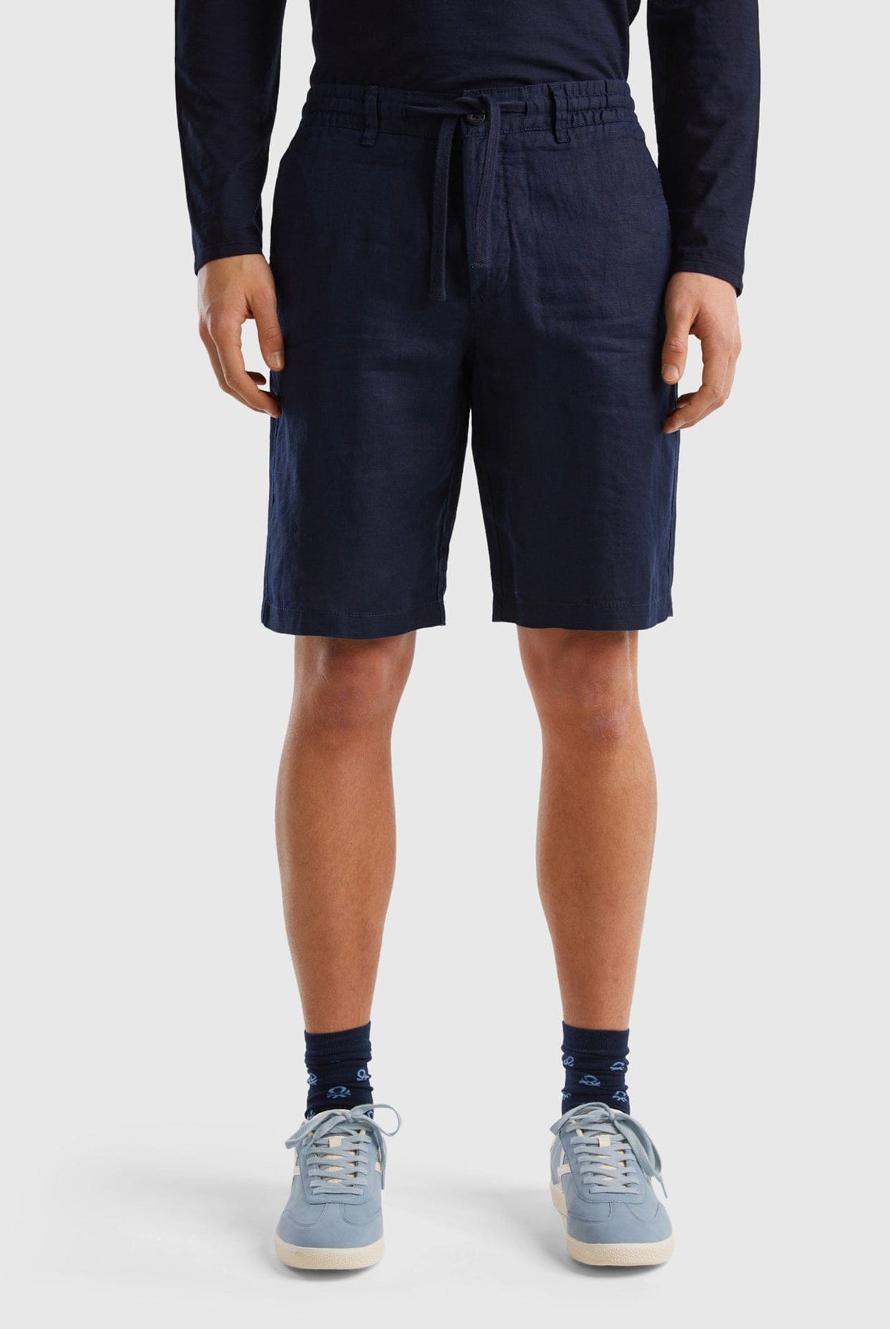 يونايتد كولورز اوف بينيتون برمودا من الكتان بنسبة 100% رجالي