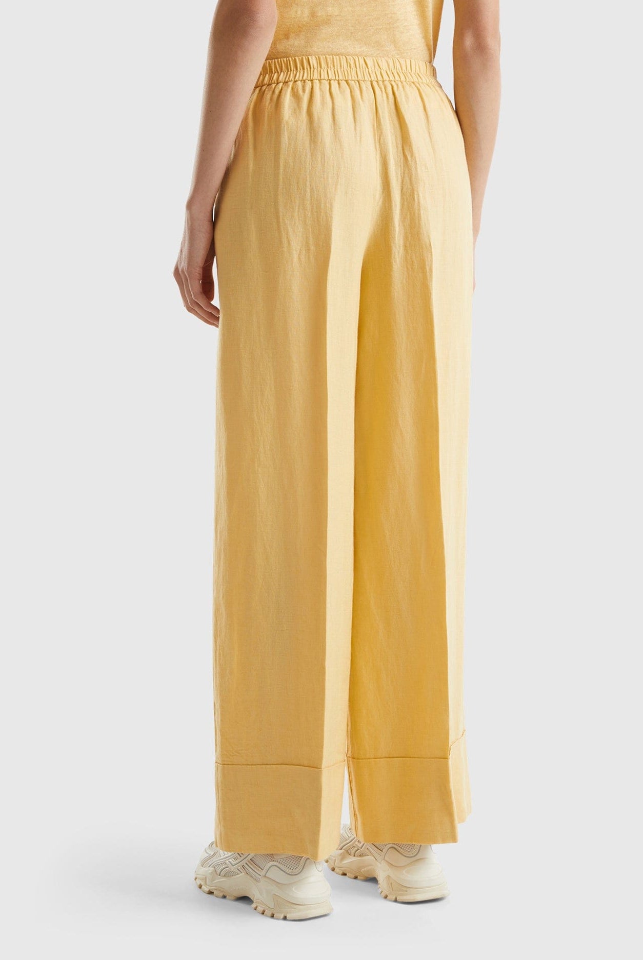 يونايتد كولورز اوف بينيتون بنطلون بالازو كتان خالص 100%