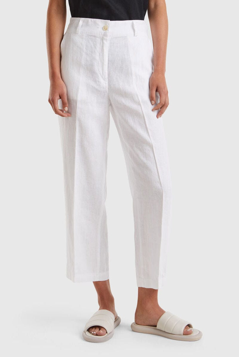 يونايتد كولورز اوف بينيتون بنطلون كلاسيك نسائي واسع وبجيوب جانبيه