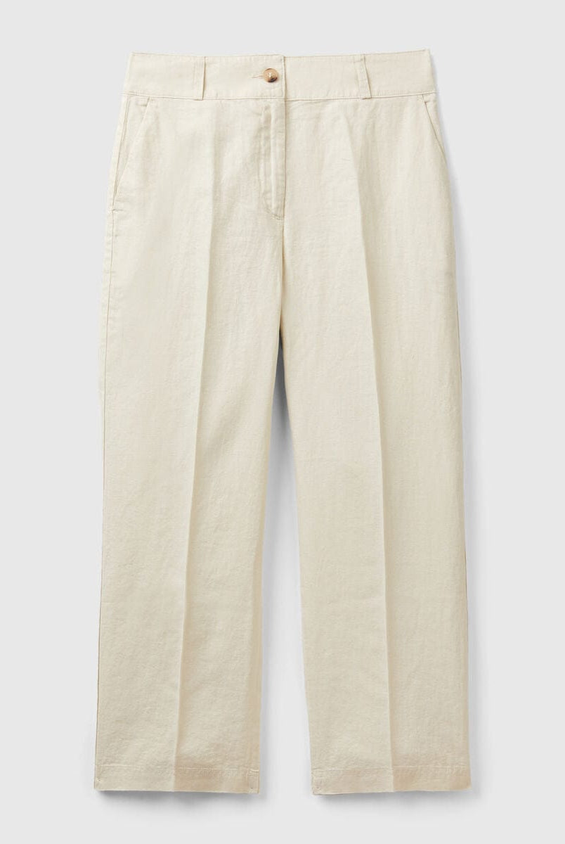 يونايتد كولورز اوف بينيتون بنطلون كلاسيك نسائي واسع وبجيوب جانبيه