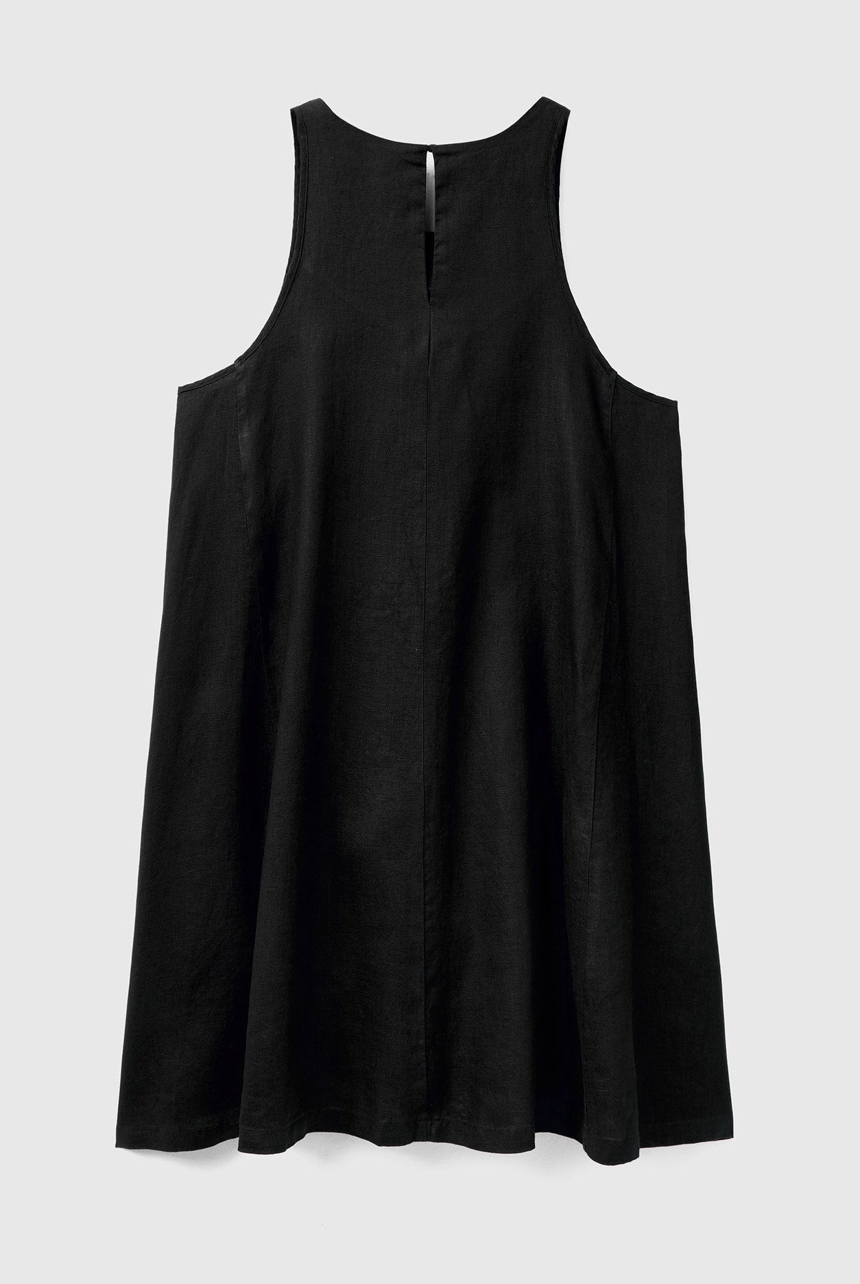 يونايتد كولورز اوف بينيتون فستان قصير نسائي بدون أكمام من الكتان الخالص