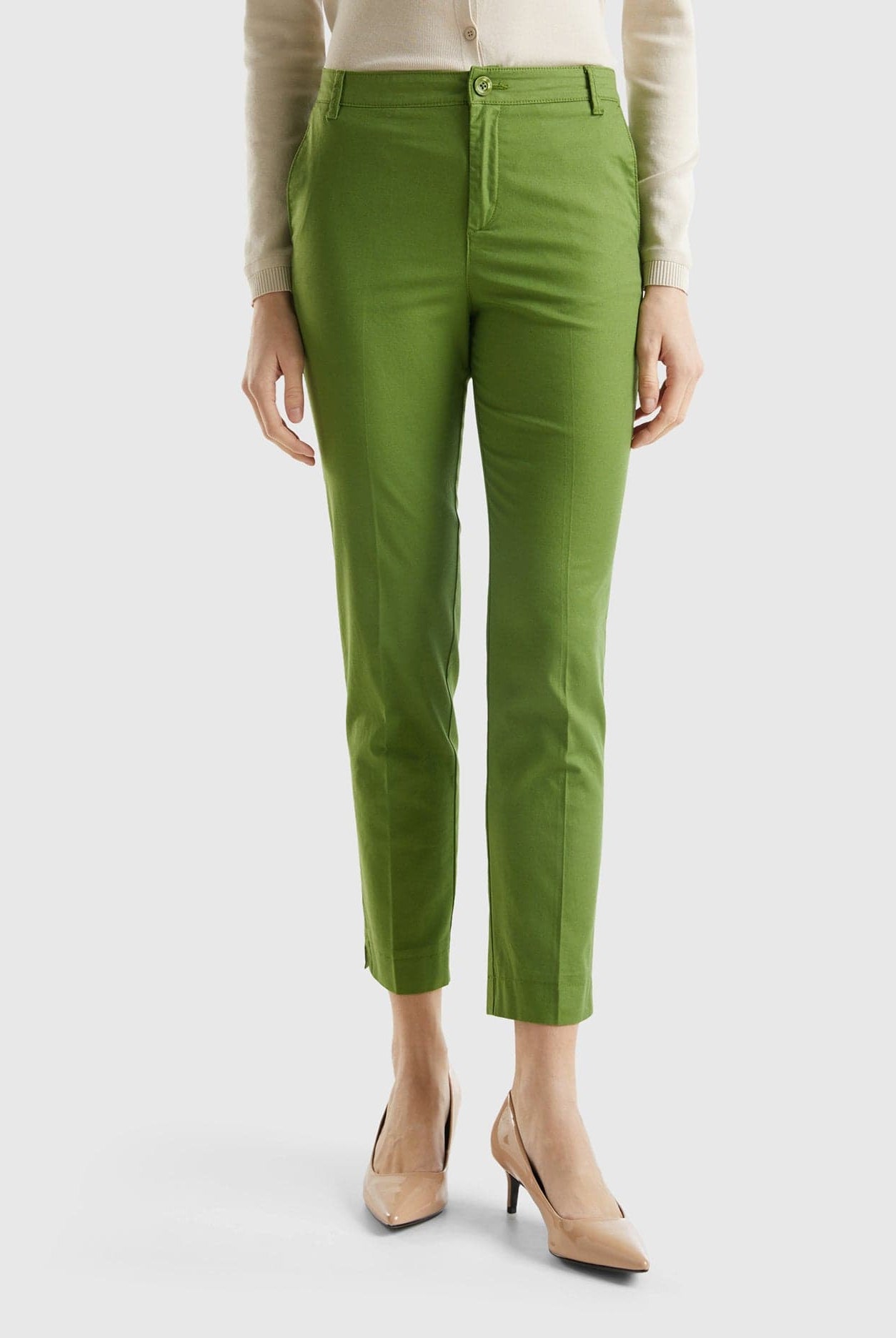 يونايتد كولورز اوف بينيتون بنطلون شينو قطن مطاطي سادة رجالي