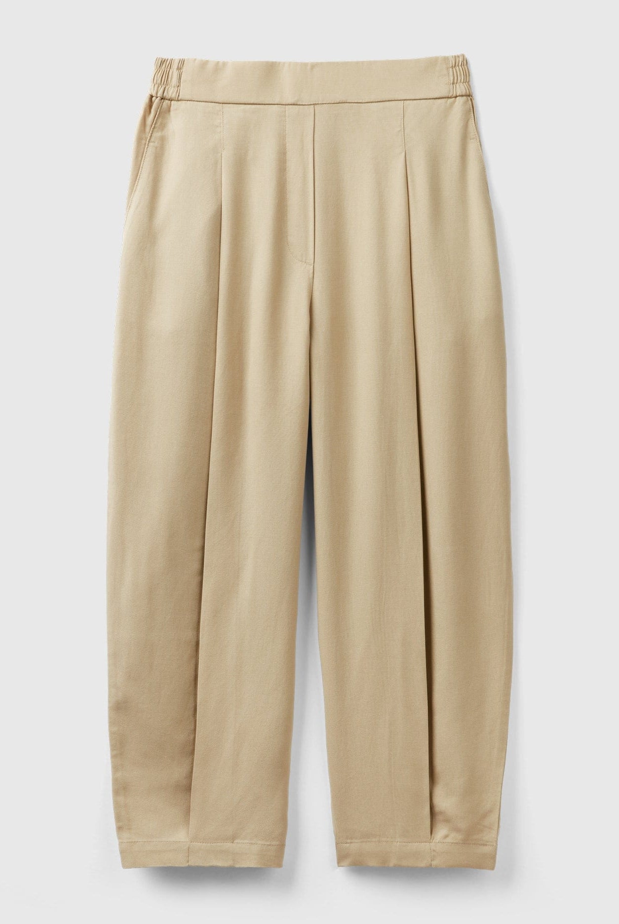 يونايتد كولورز اوف بينيتون بنطلون مقصوص بطيات واسع نسائي