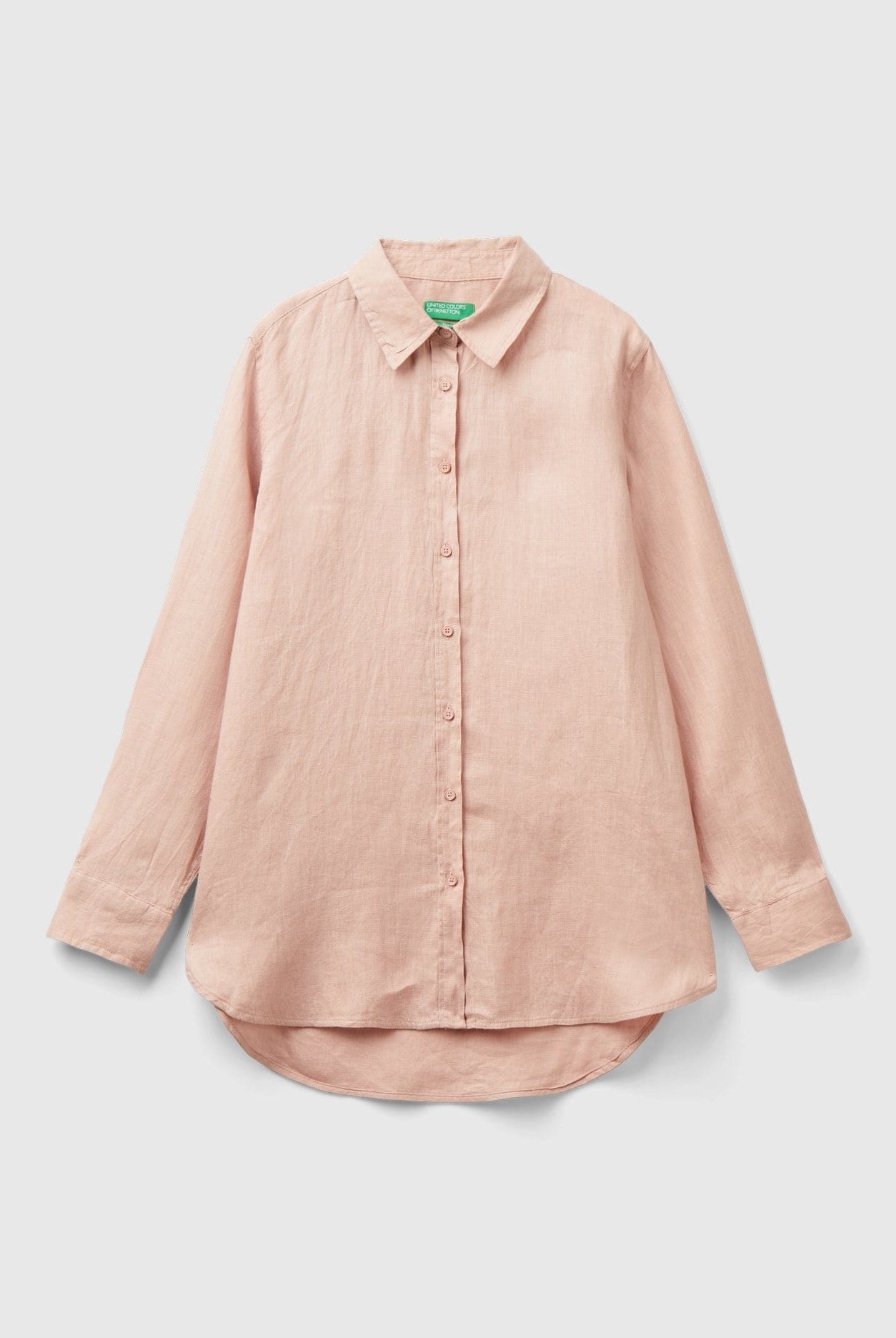 يونايتد كولورز اوف بينيتون قميص طويل من الكتان الخالص